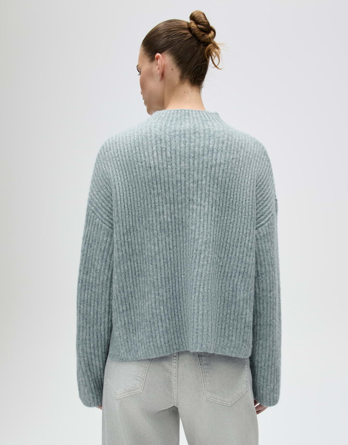 Rippstrickpullover mit Biesen Detail Loose Fit Poffa