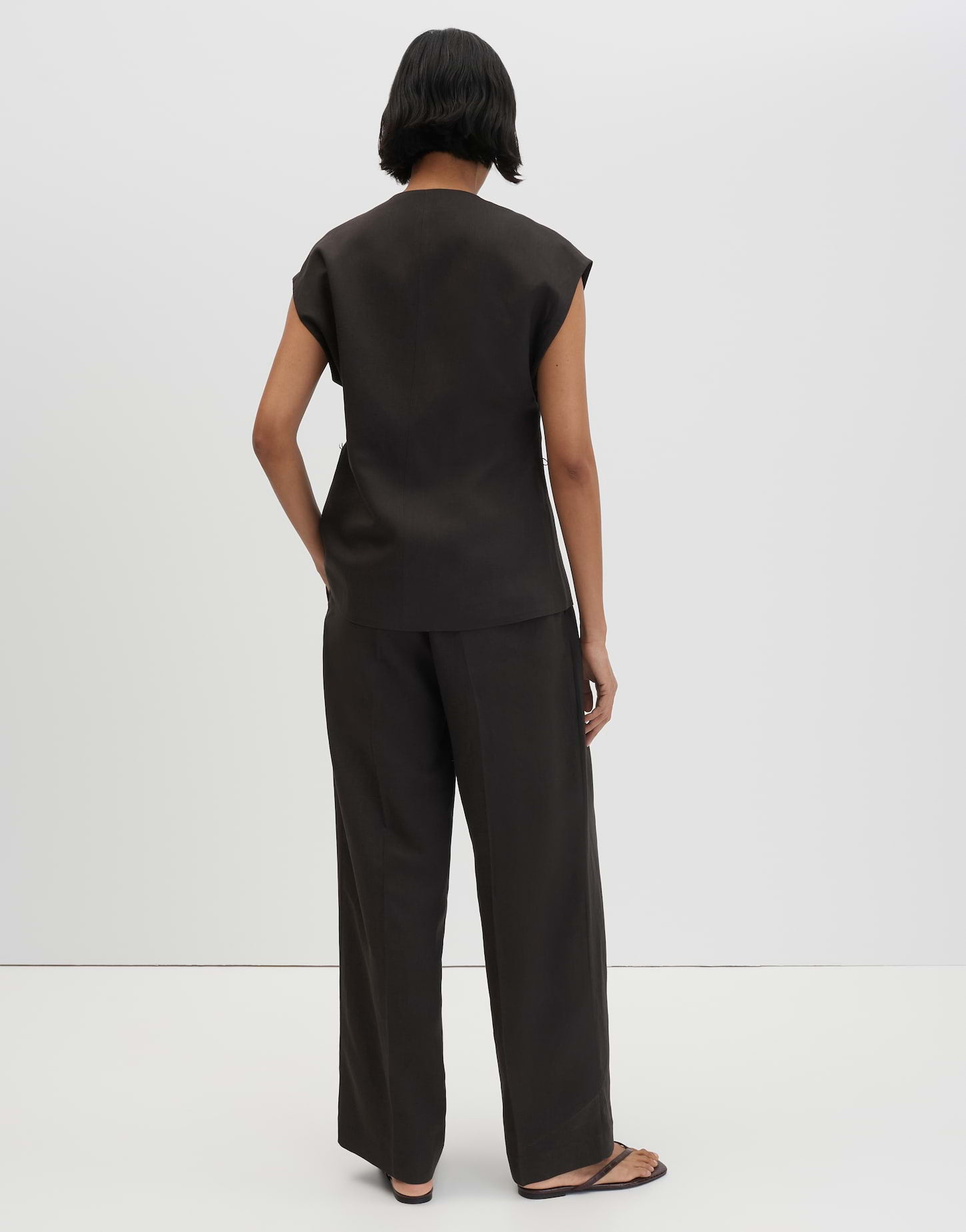 someday Relaxed Bundfaltenhose Cisilia linen