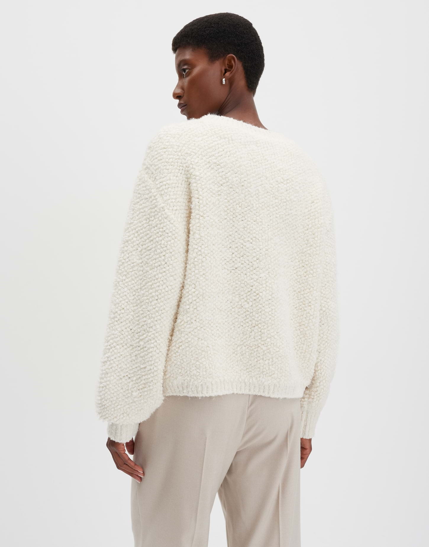 Someday Loose Strickpullover mit Bouclégarn Telena