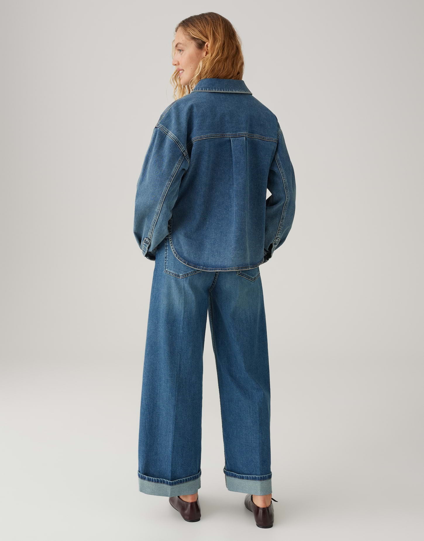 OPUS Jeanshemd mit Herzstickerei Regular Fit Falentine