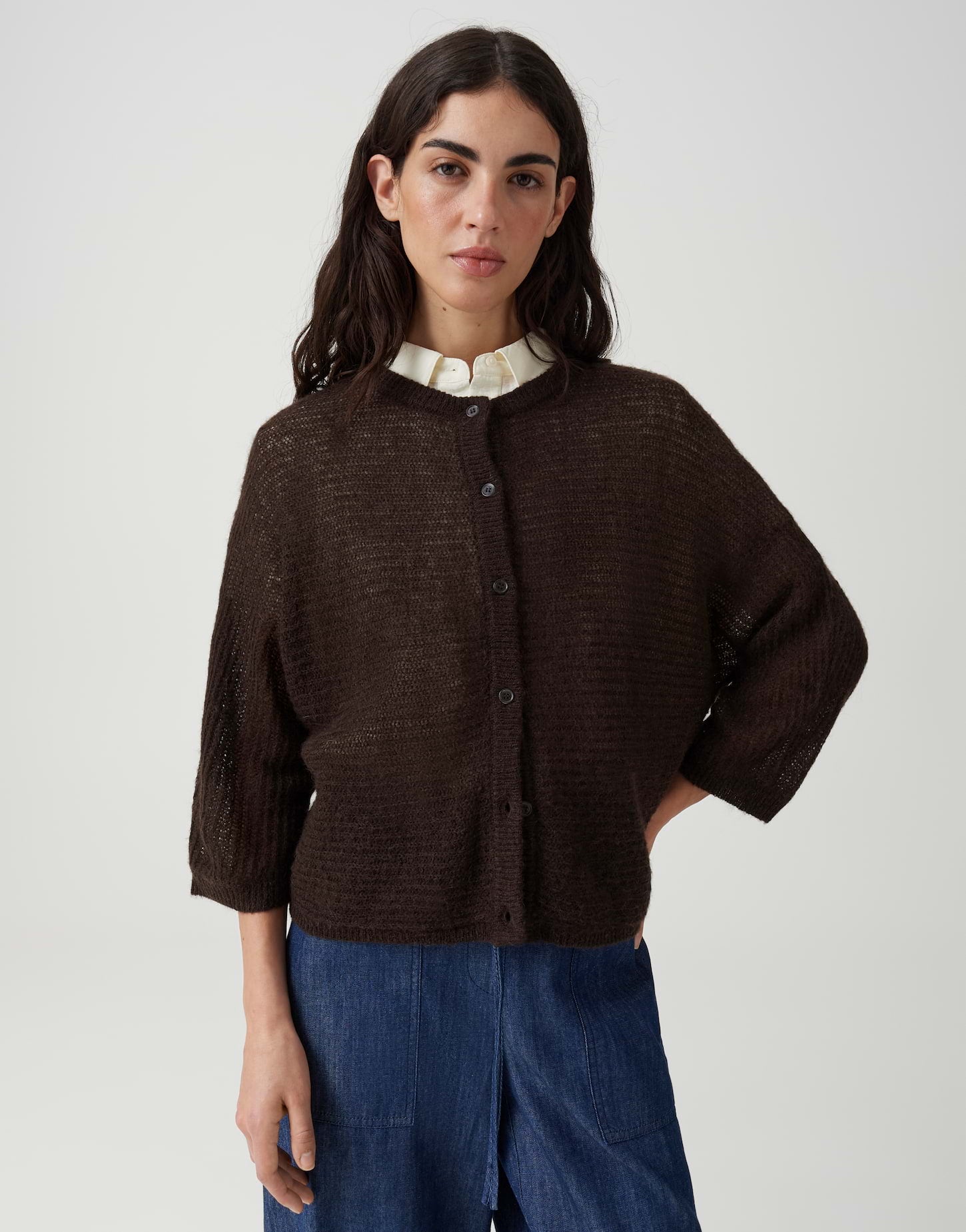 OPUS Boxy Strickjacke Daris