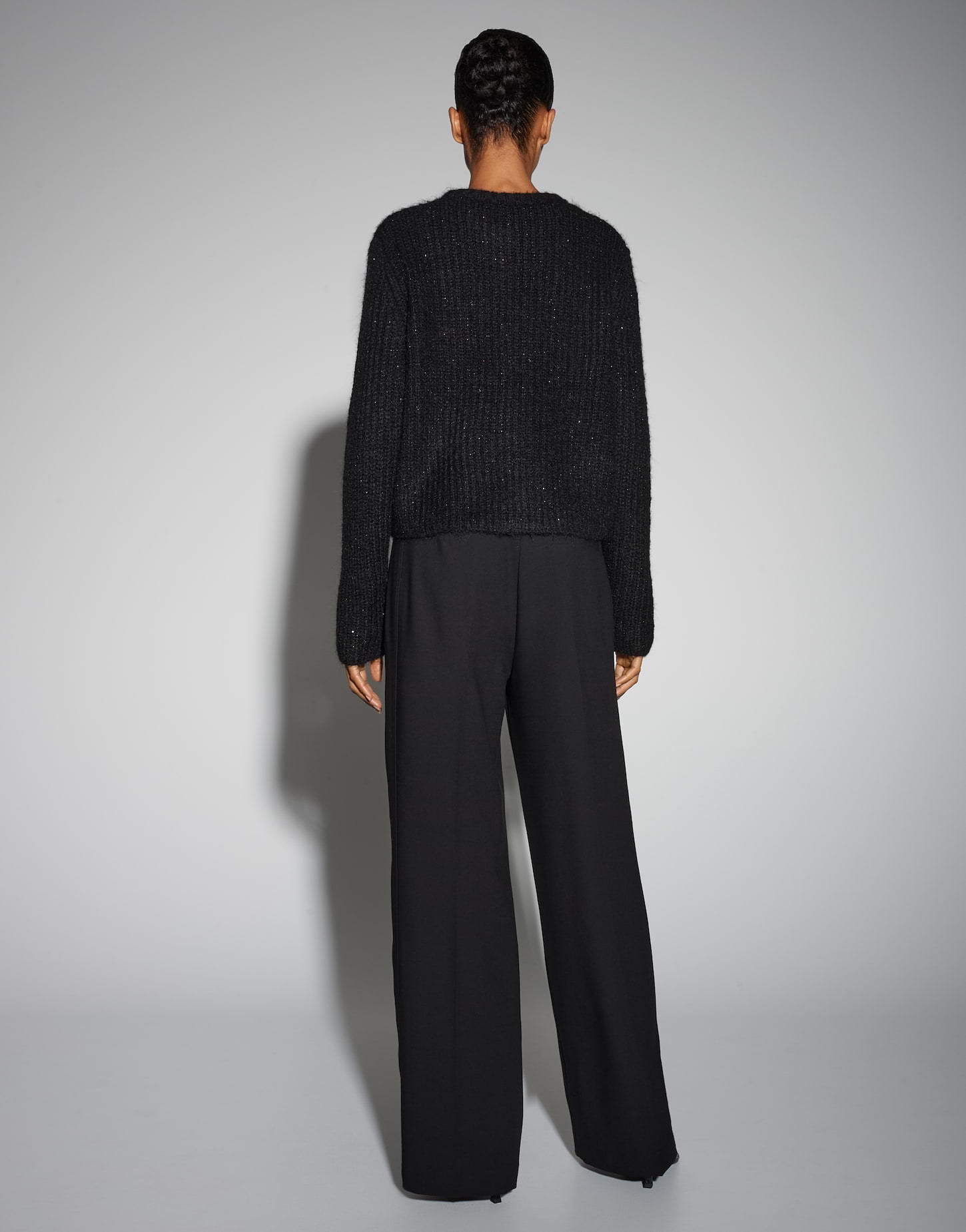 Someday Loose Strickblouson mit Glanz Effekt Tiah