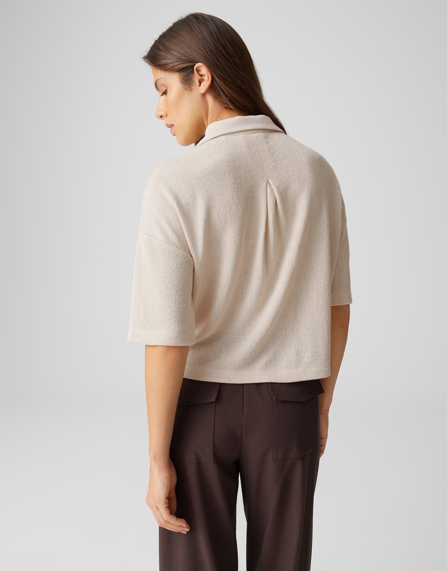 OPUS Jerseyshirt in feiner Strickoptik Regular Fit Sitrica
