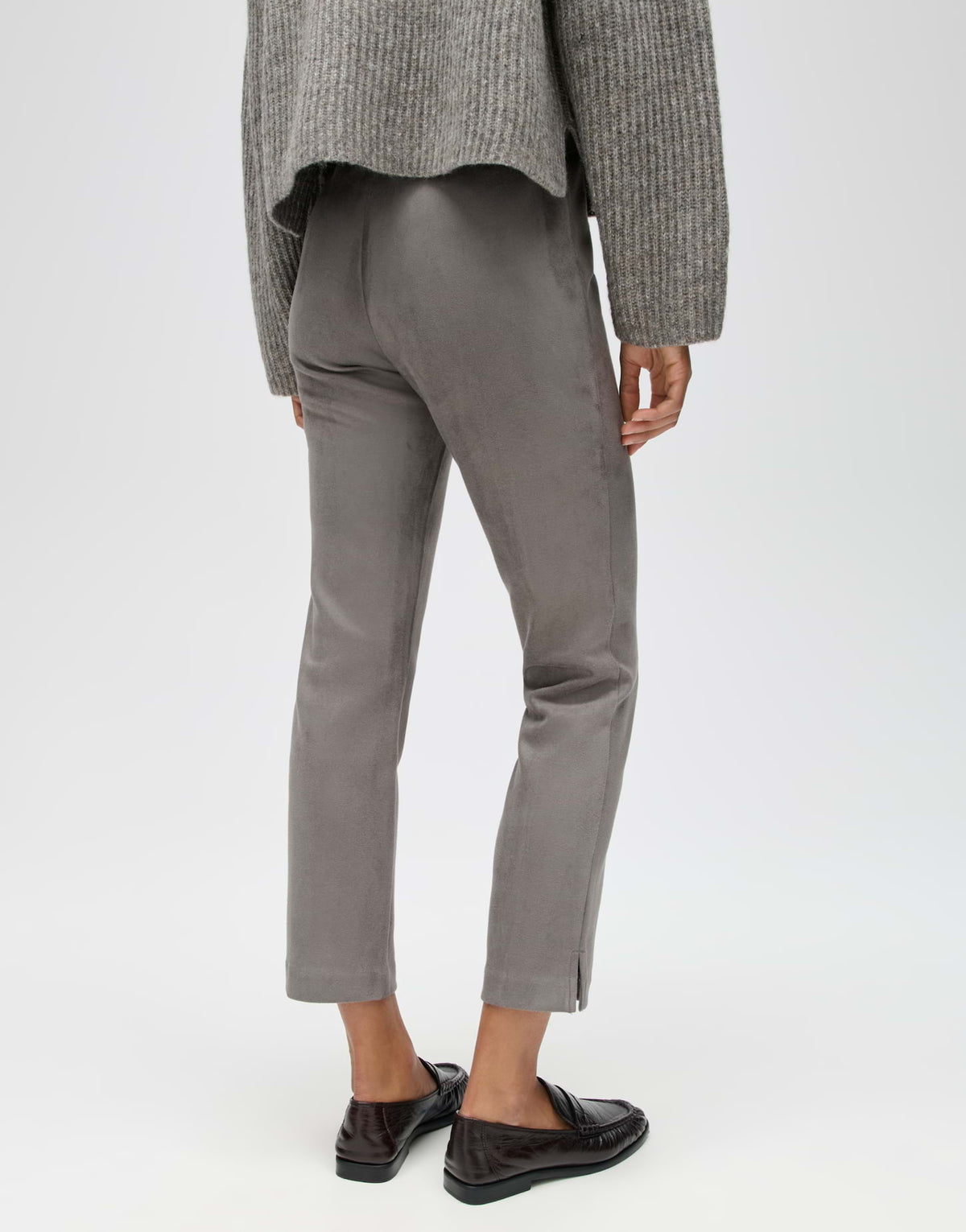 Stretchhose aus Velourlederimitat Slim Fit Elvina night
