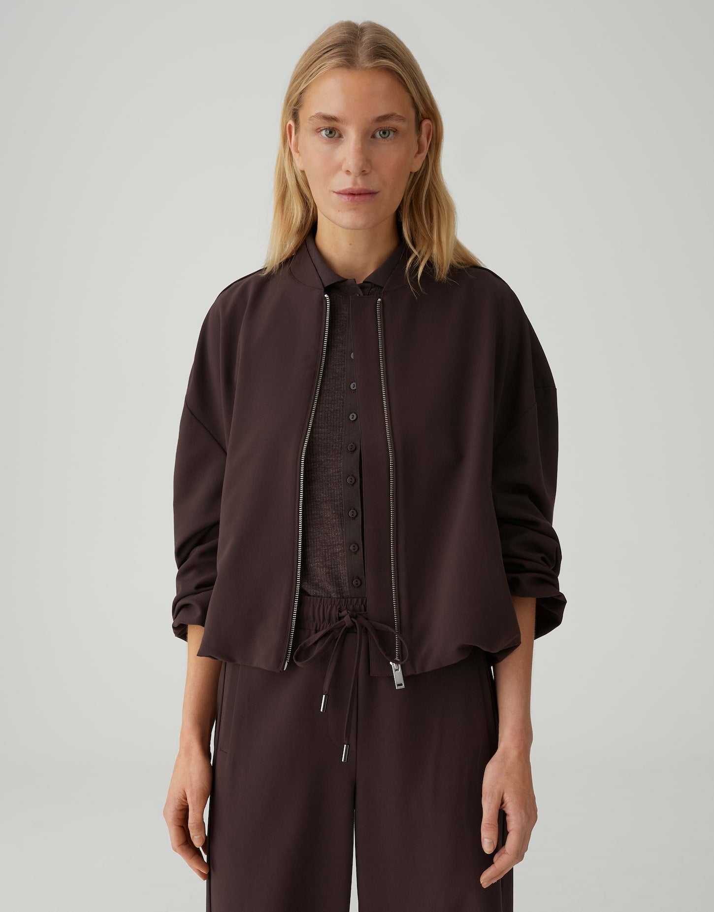 OPUS Blousonjacke in Twilloptik Loose Fit Janica