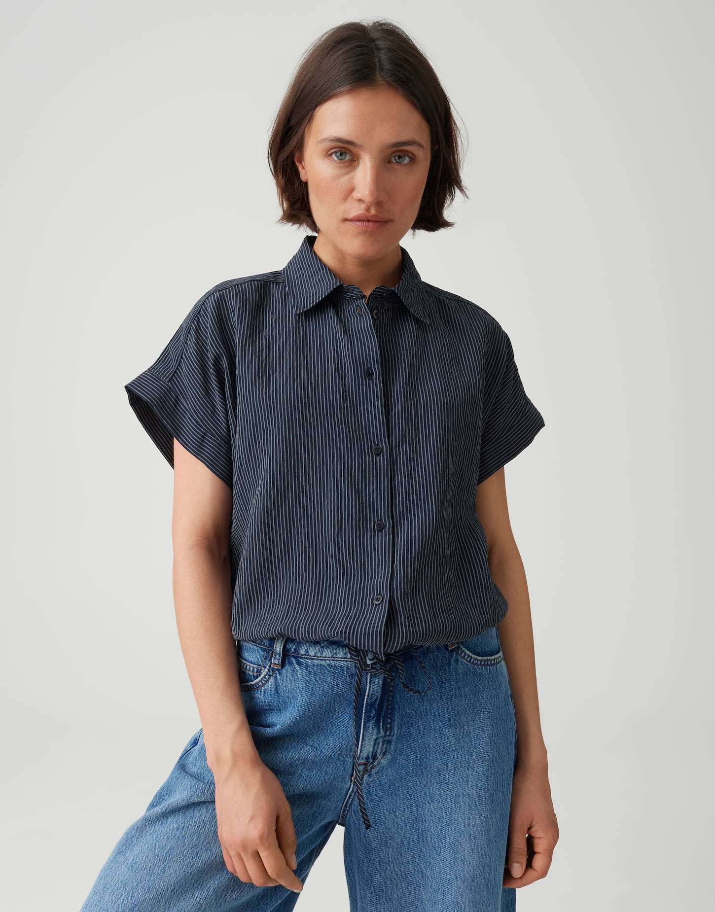 OPUS Feine Streifenbluse Regular Fit Flaneta