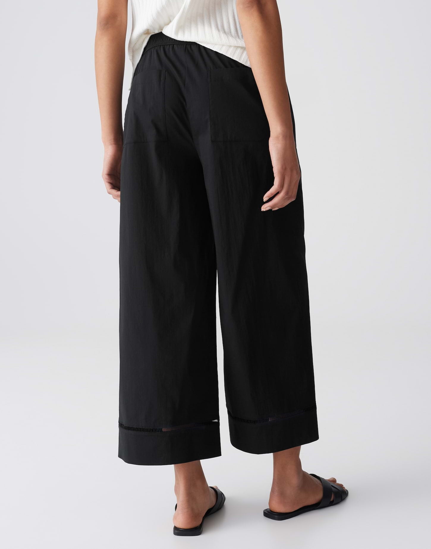 OPUS Culotte mit feiner Spitzenbordüre am Saum Misha lace