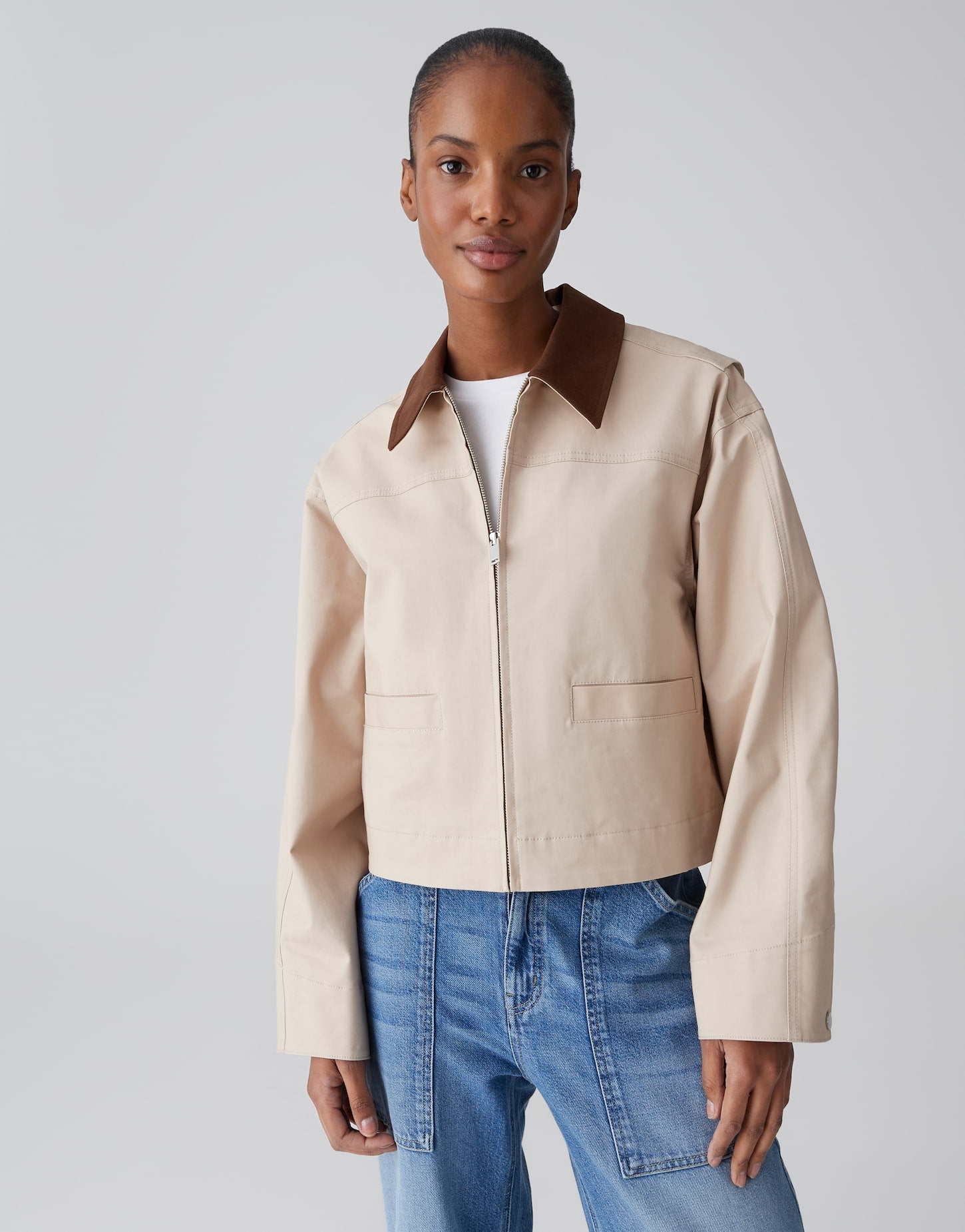 OPUS Boxy Kurzjacke im Barbour Stil Regular Fit Herakla