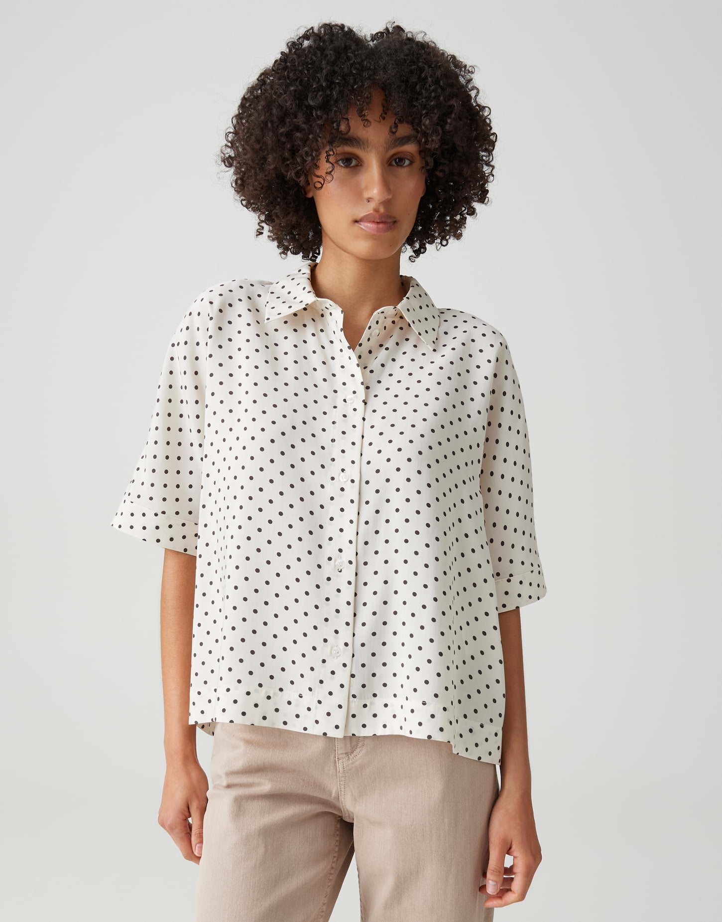 OPUS Hemdbluse Regular Fit Farise polkadot