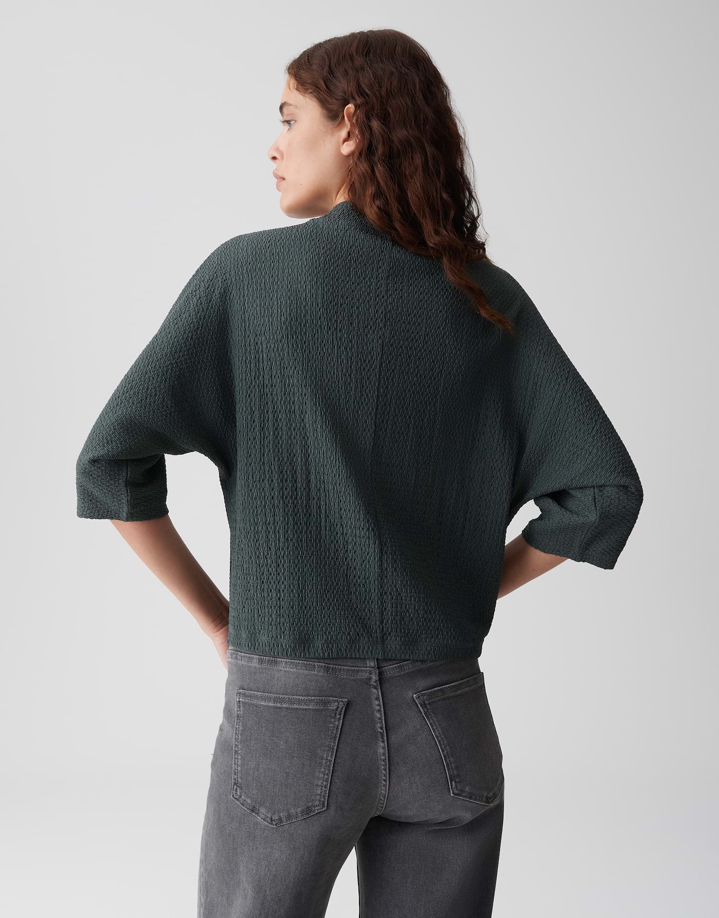 OPUS Regular strukturiertes Jerseyshirt Siconi