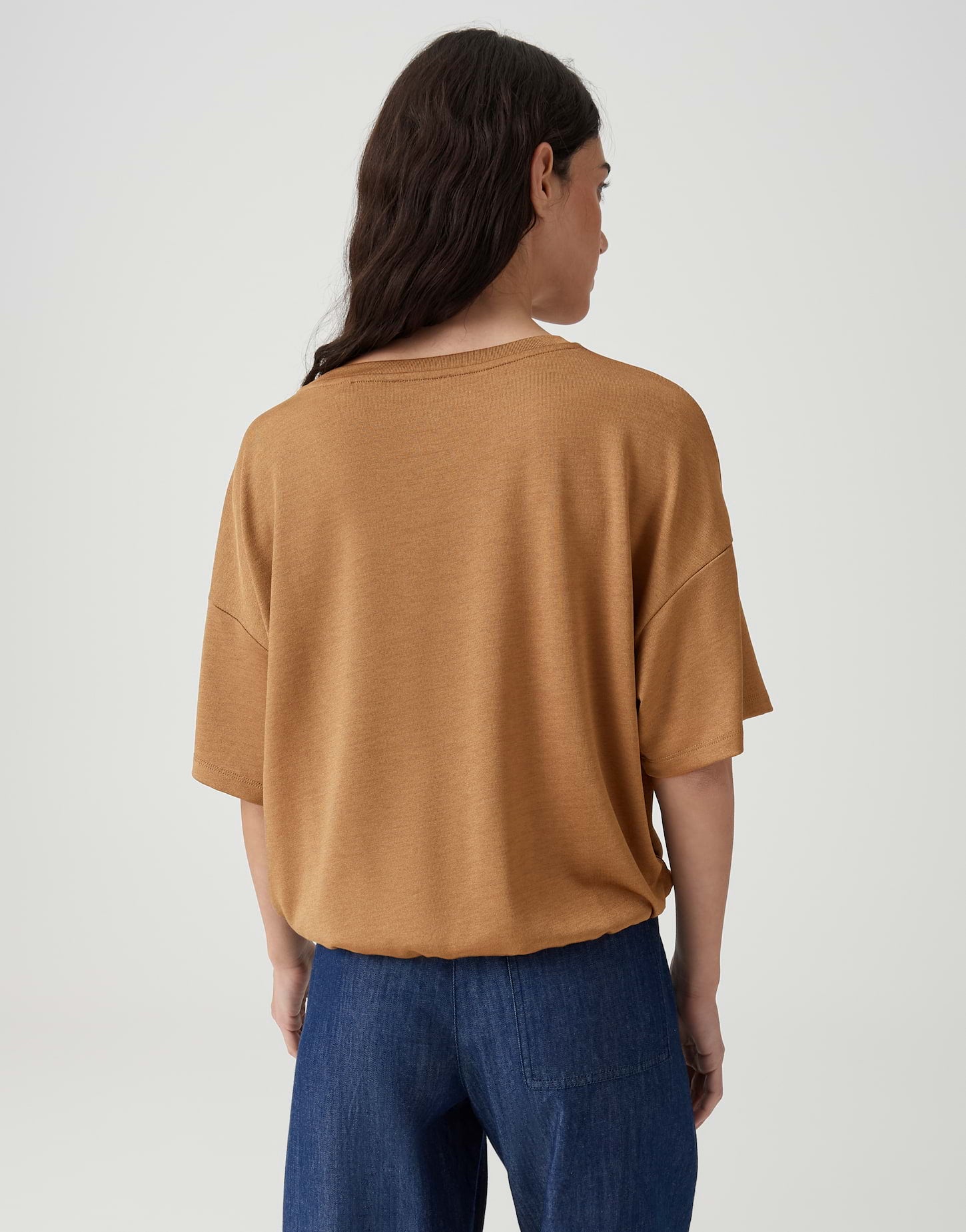 OPUS T-Shirt mit elastischem Ballonsaum Regular Fit Salien
