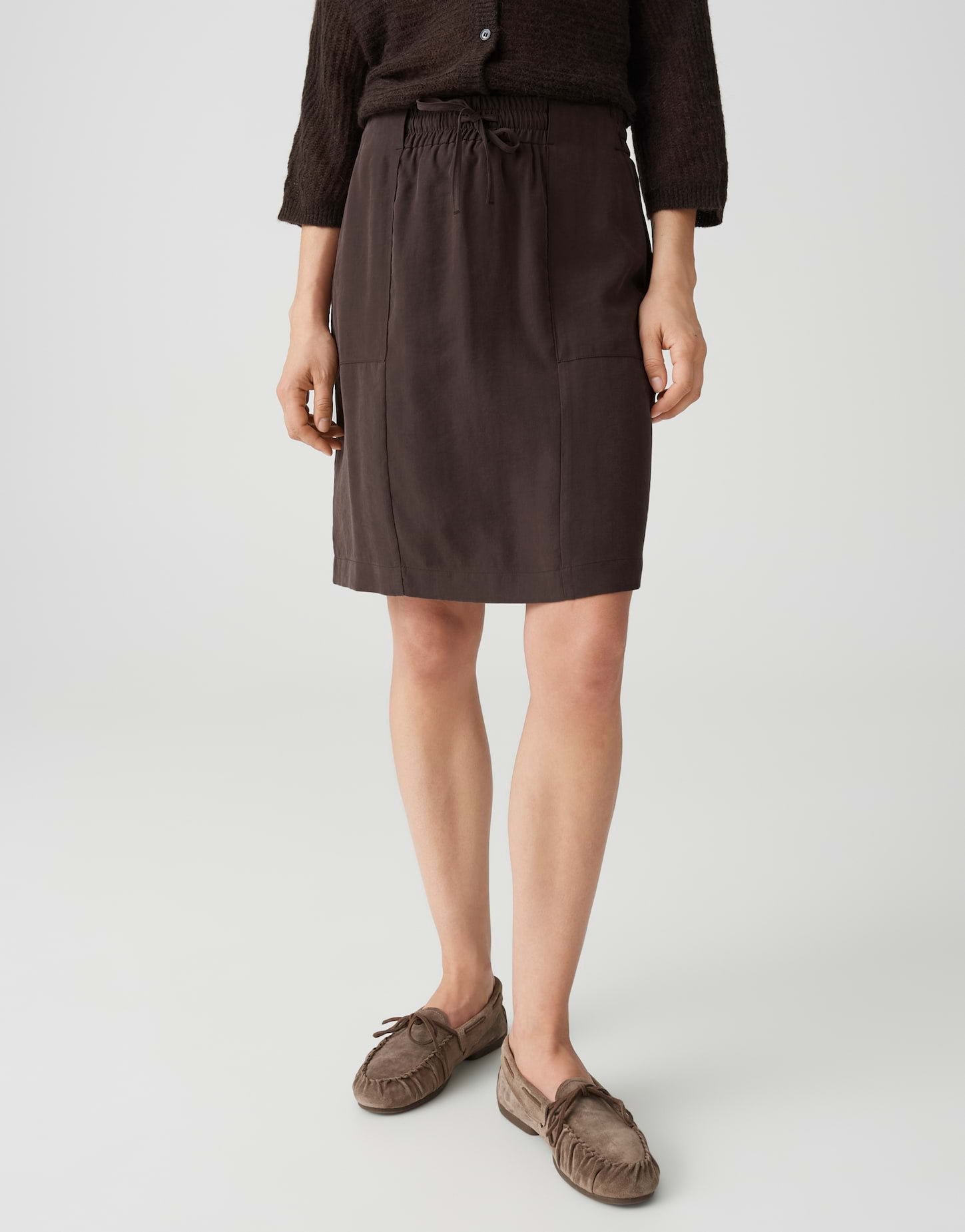 OPUS Fließender Pencilskirt mit Cargotaschen Rania city