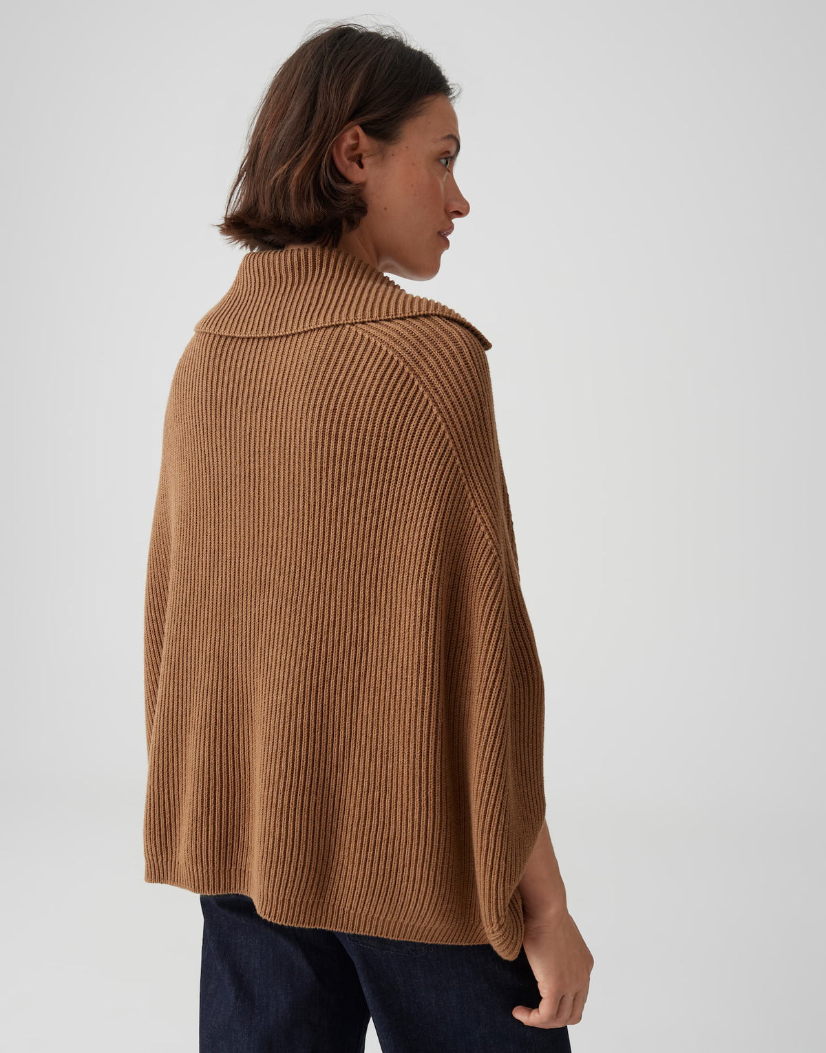 OPUS Rippstrickponcho im O-Shape Acookie