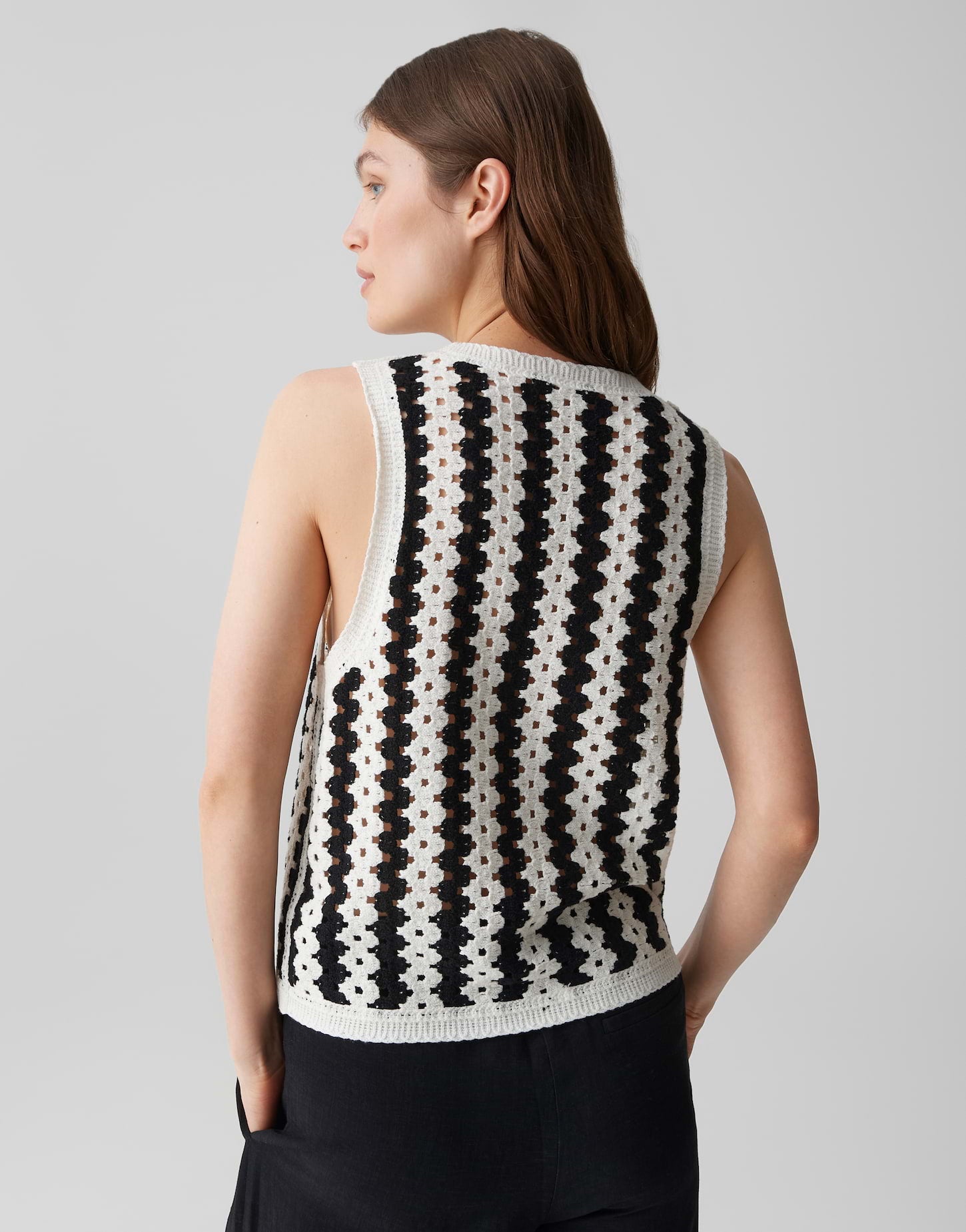 OPUS Trägertop in Crochet Optik Slim Fit Ifama