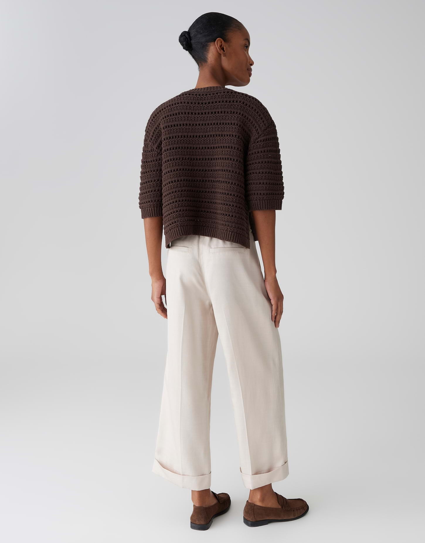 OPUS Kurzarmpullover Ploomina