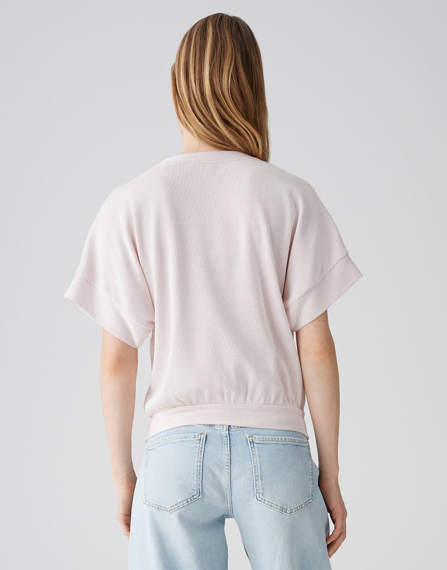 OPUS Sweatshirt mit gestreiften Rippeneffekt Loose Fit Gimos