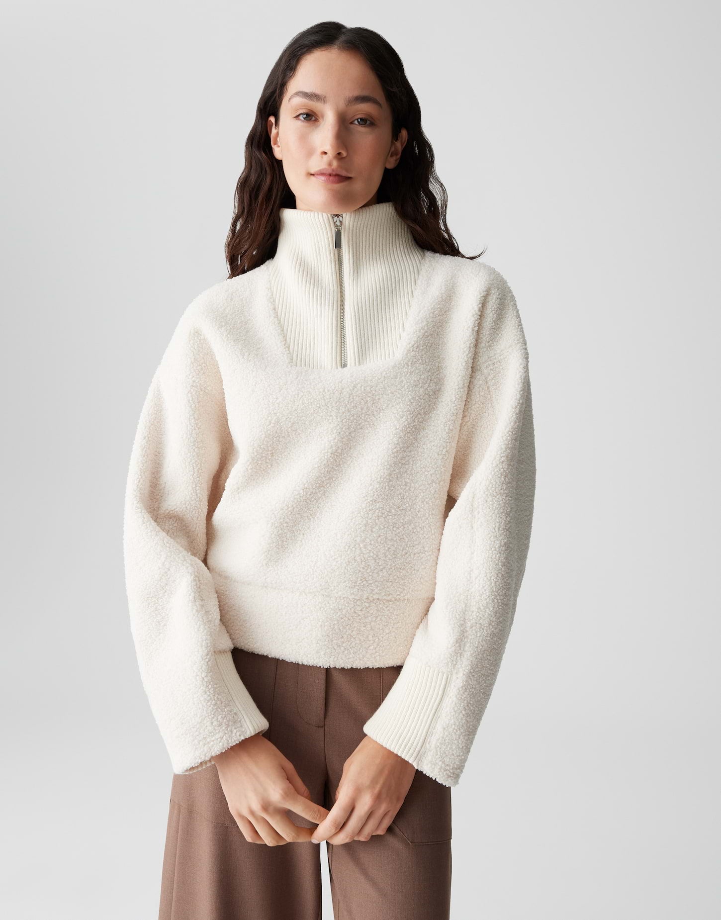 Opus Regular Sweatshirt aus Teddyfell Gick