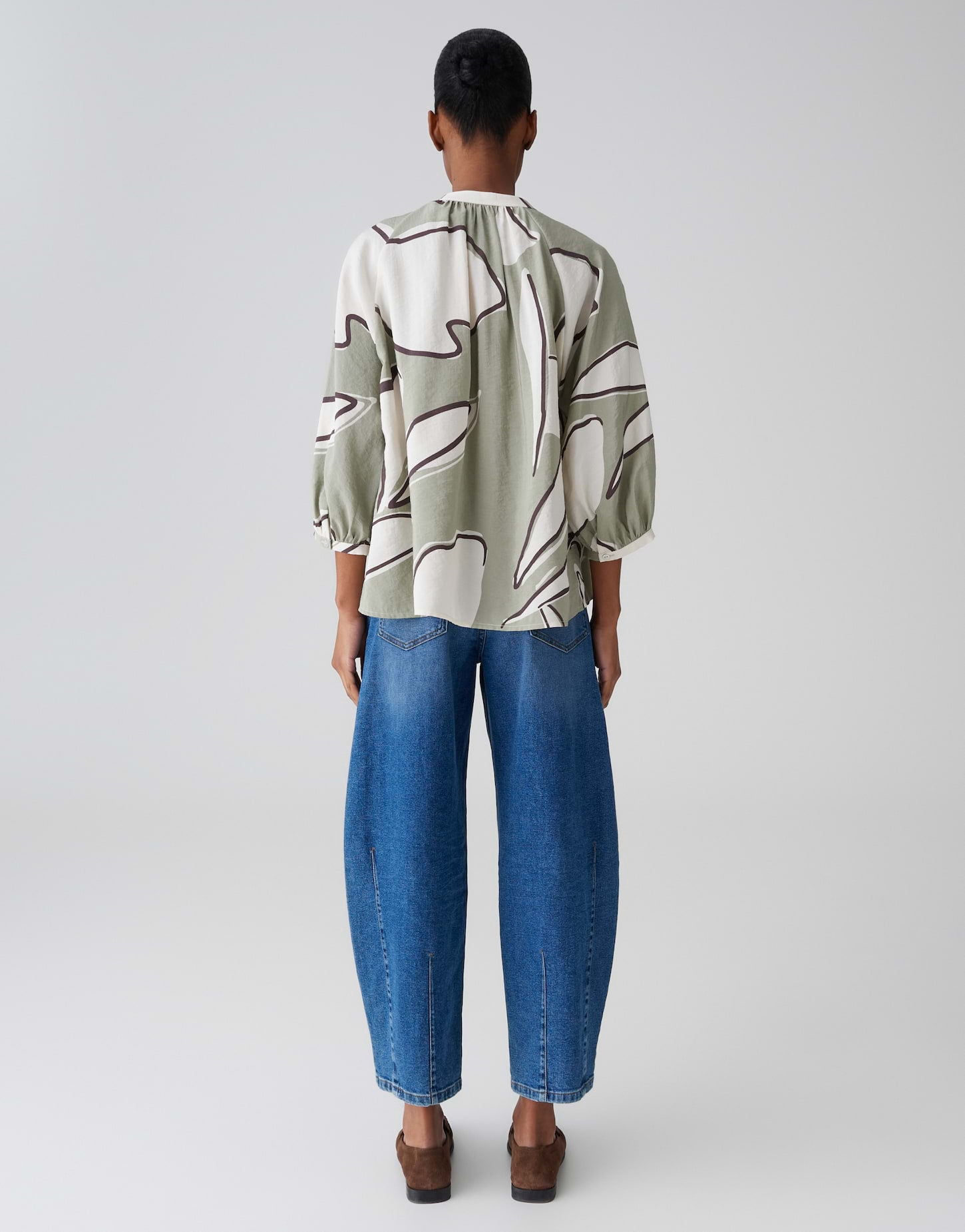 OPUS Feine Printbluse Loose Fit Faloom