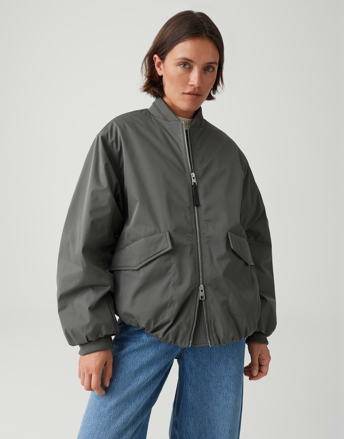 OPUS Oversized Bomberjacke mit Ballonsilhouette Hotensi
