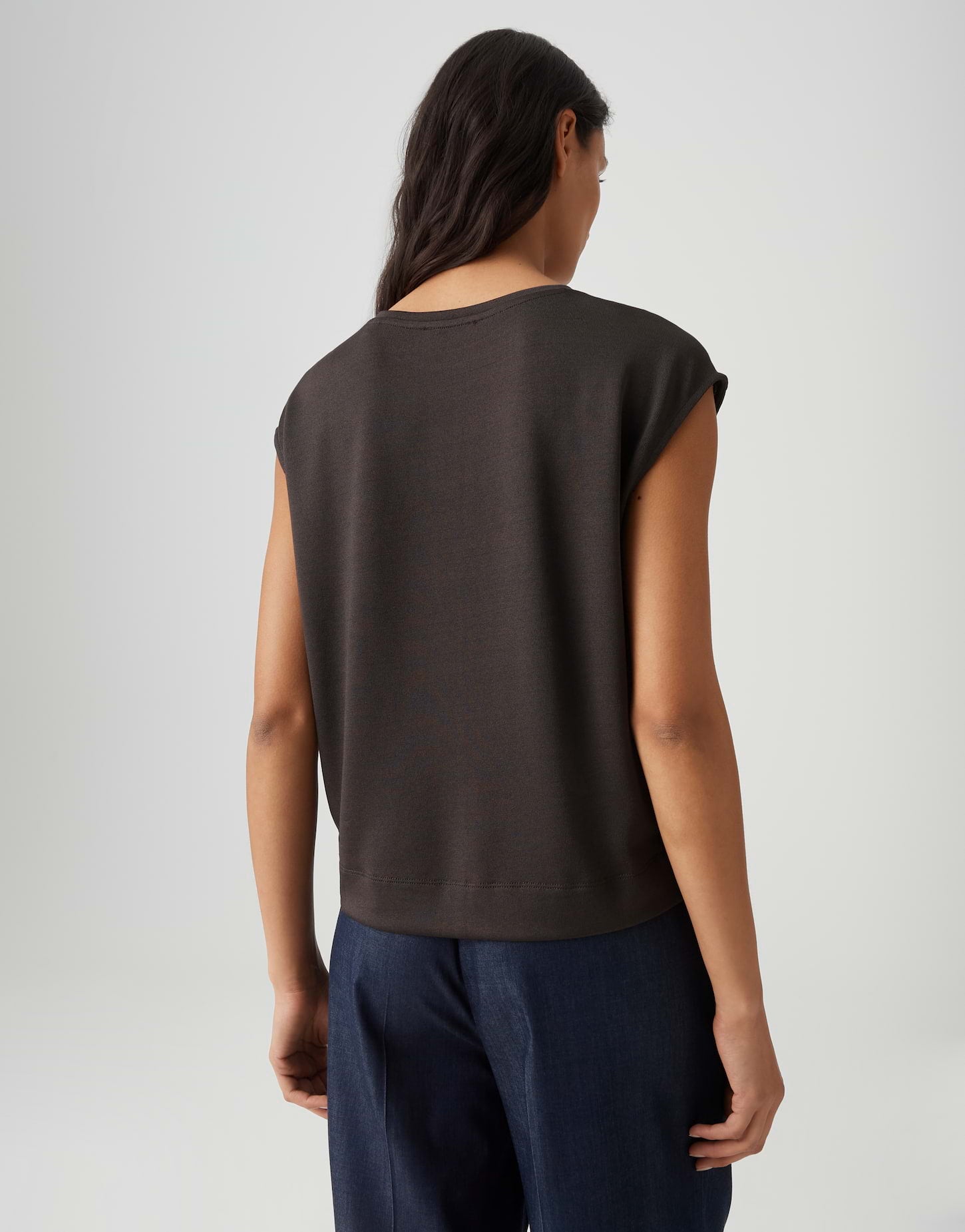OPUS Regular Jerseyshirt mit Rippstruktur Slummi