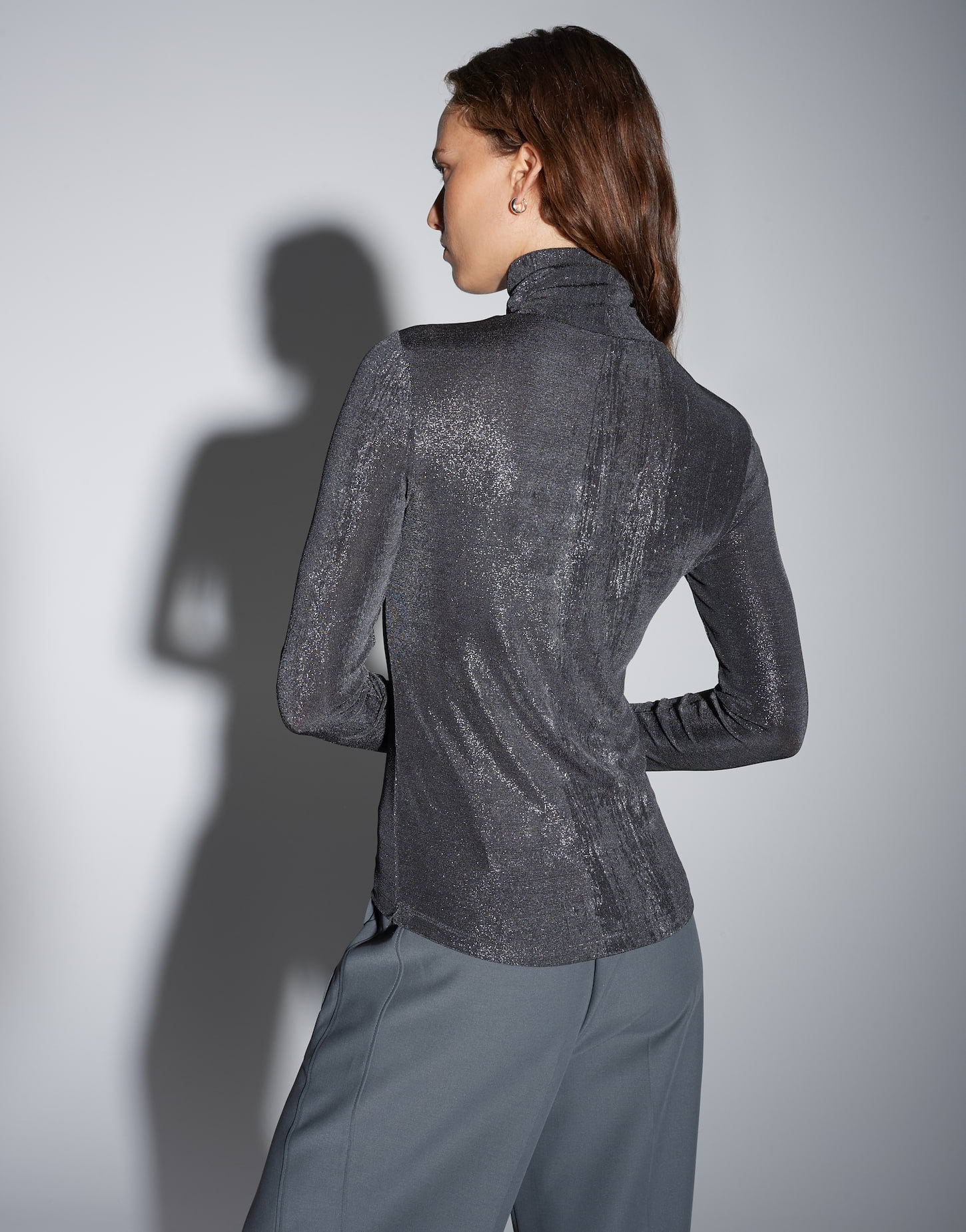 Someday Slim Rollkragenshirt mit schimmernder Optik Kirsa