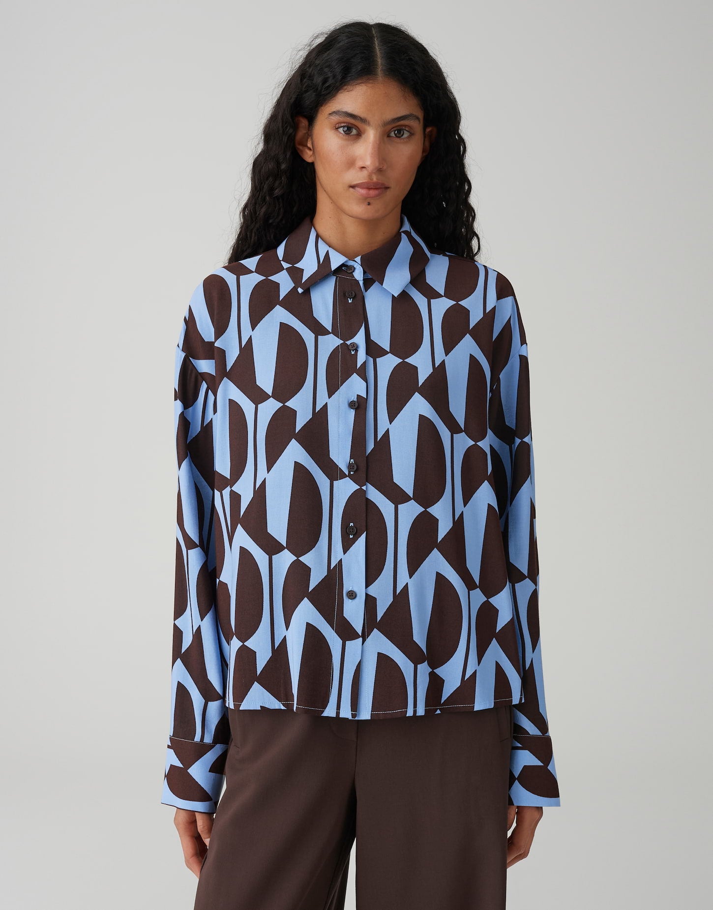 OPUS Printbluse Loose Fit Fetro