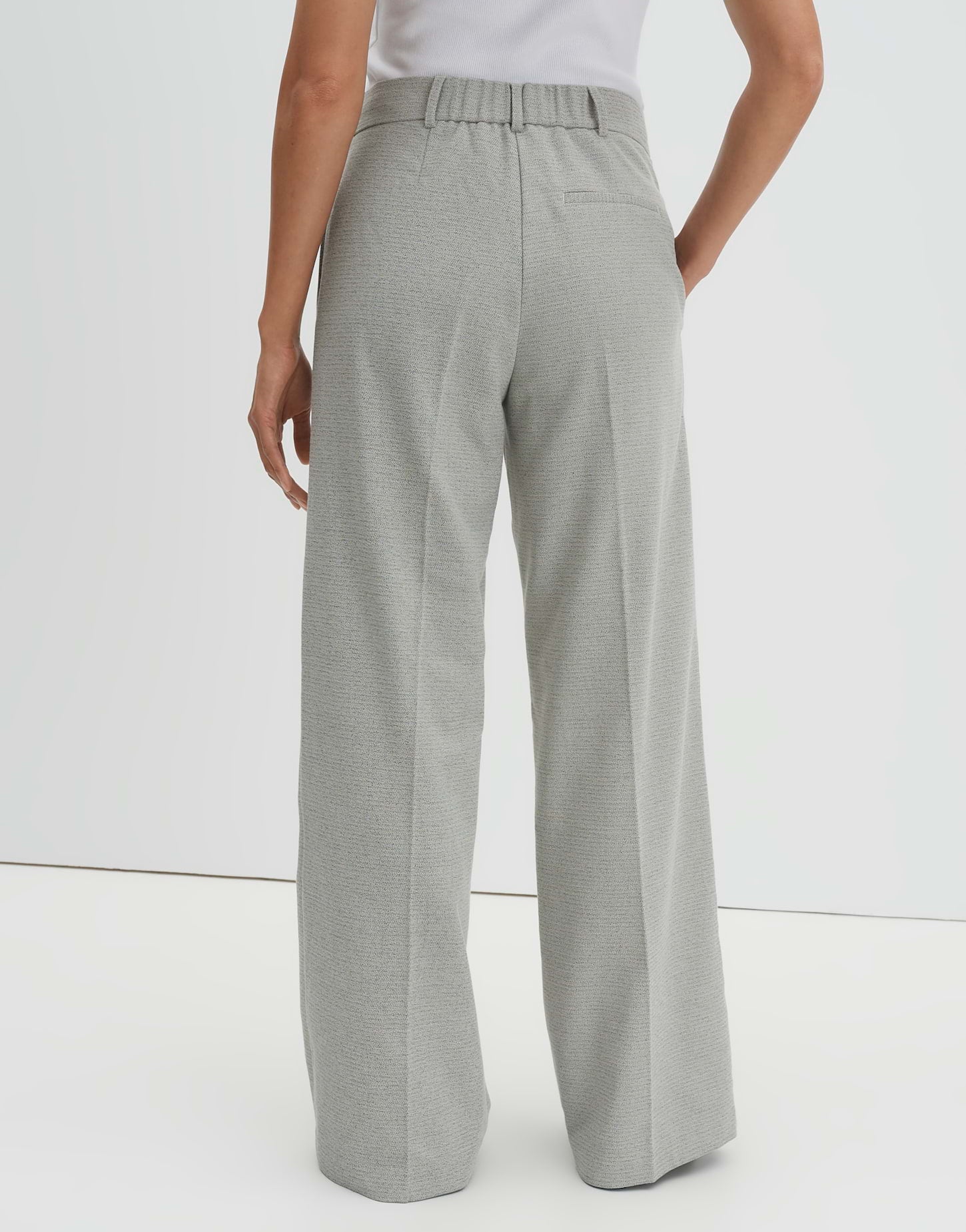 someday Wide Leg Pants in feiner Two-Tone Optik Catsby texture