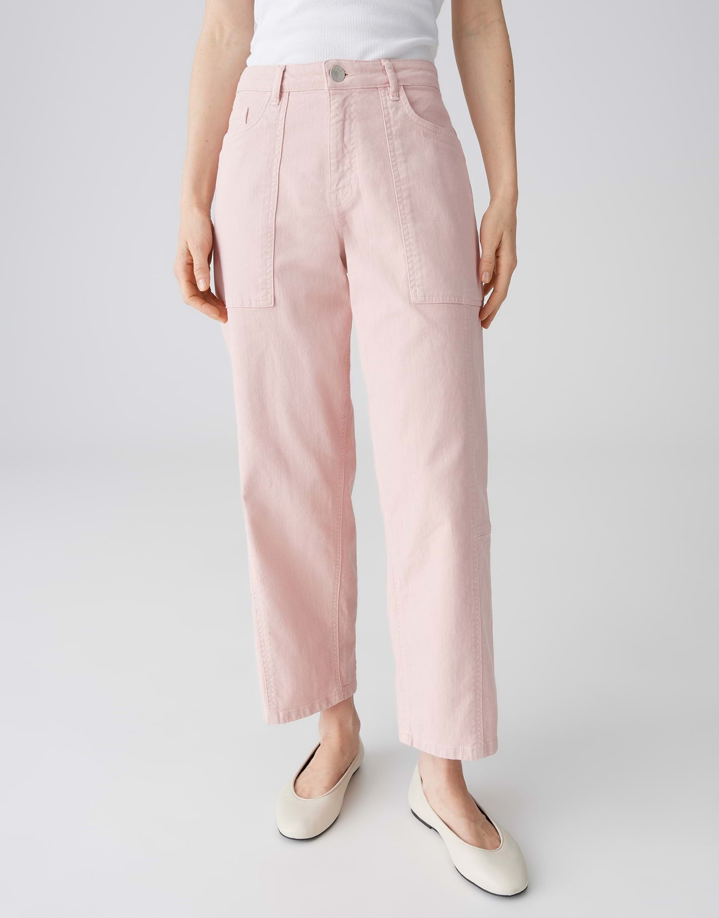 OPUS Barrel Jeans aus Dry Mid Rise Lolah bloom
