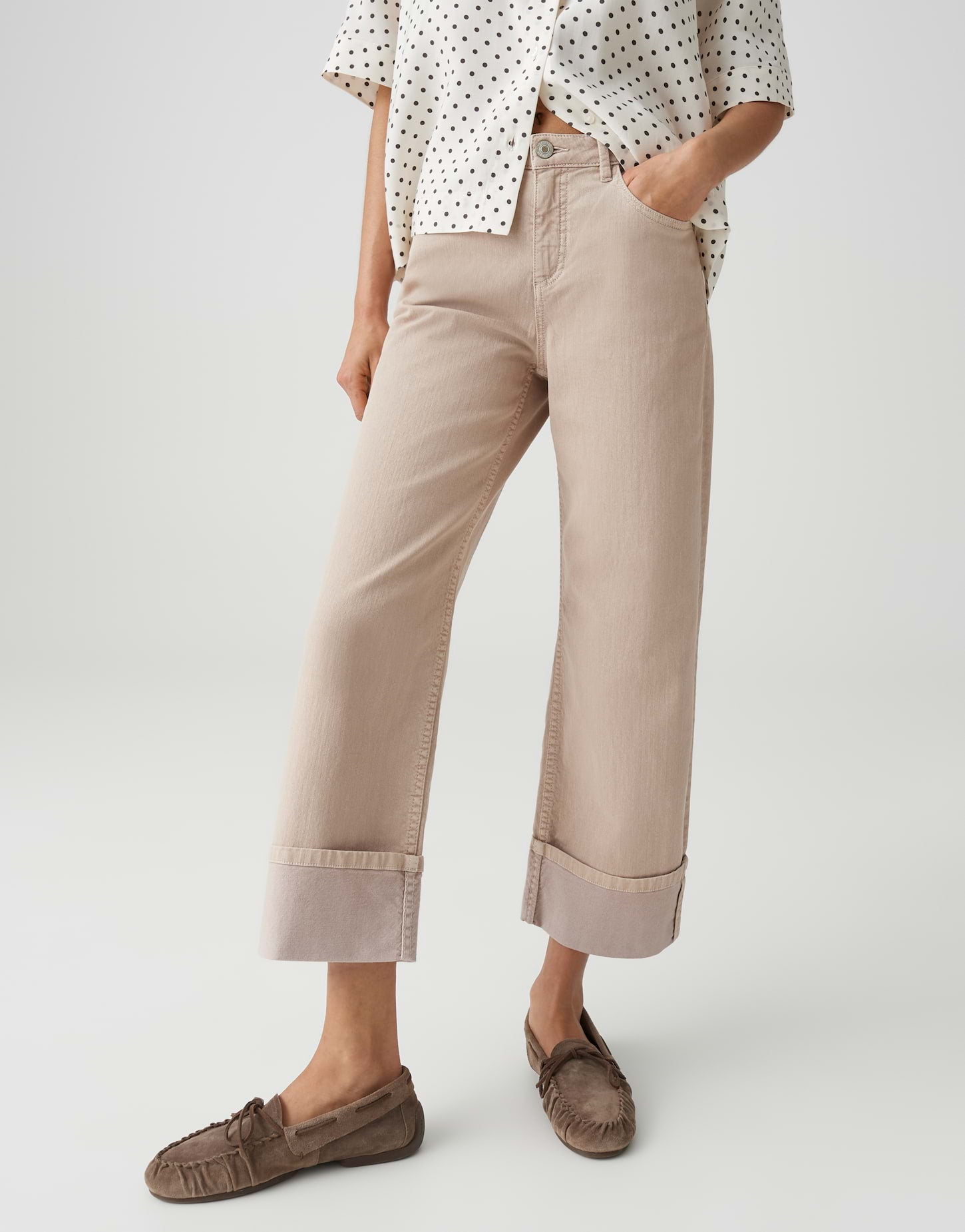 OPUS Wide Leg Jeans Mid Rise Miva city color
