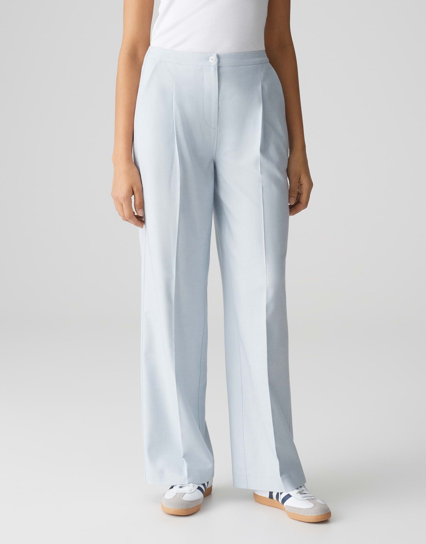 Opus Wide Leg Stoffhose Maiga french