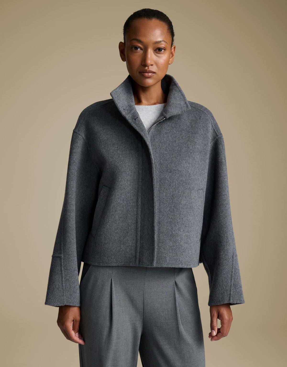 Doubleface Jacke Regular Fit Varielle