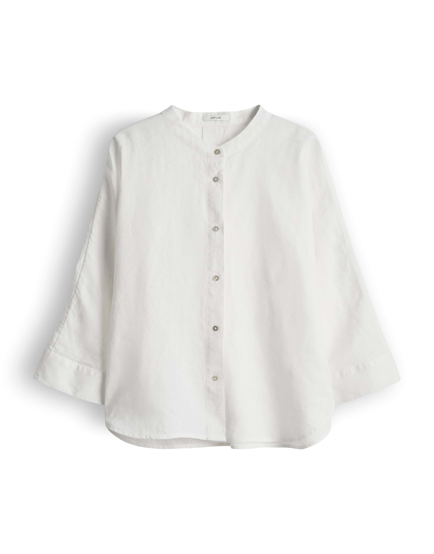 OPUS Stehkragenbluse aus reinem Leinen Regular Fit Fulis