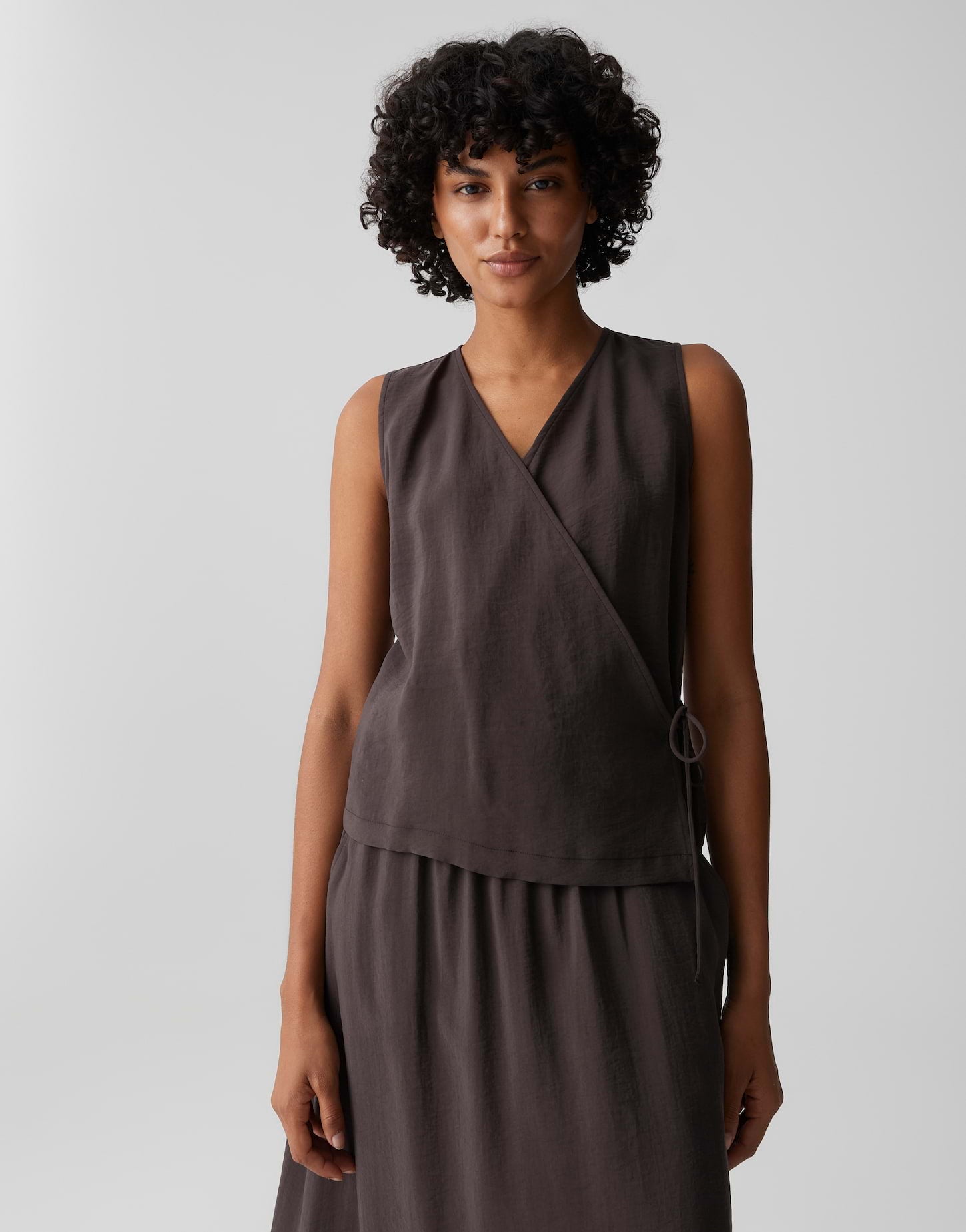 OPUS Wickeltop mit Bindetail Regular Fit Fazu