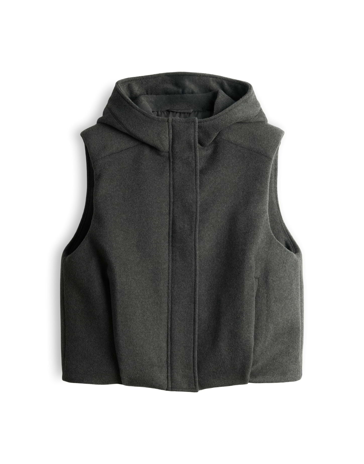 Woll Double Weste mit Kapuze Regular Fit Walanka