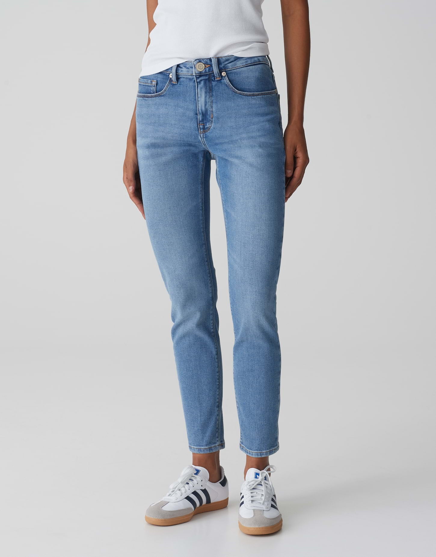 OPUS Skinny Jeans Low Rise Elma ocean blue