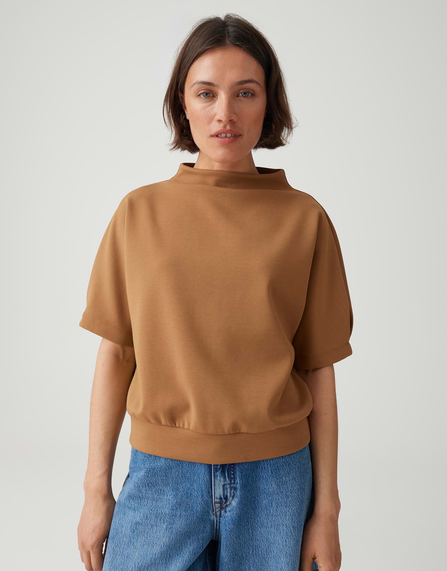 OPUS Sweatshirt mit drapierten Faltendetail Regular Fit Golli