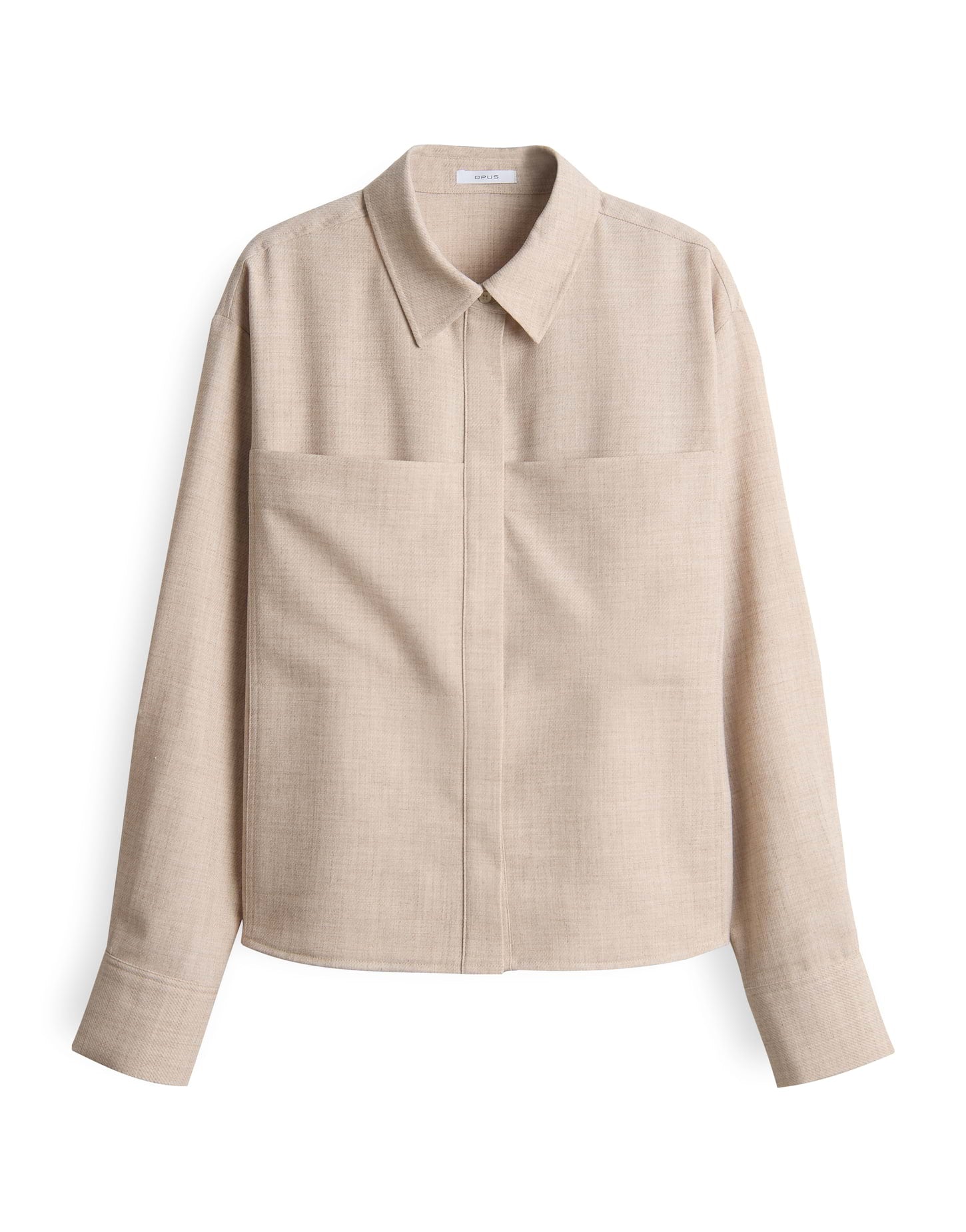 OPUS Felange Boxy Hemdbluse in Twillstruktur