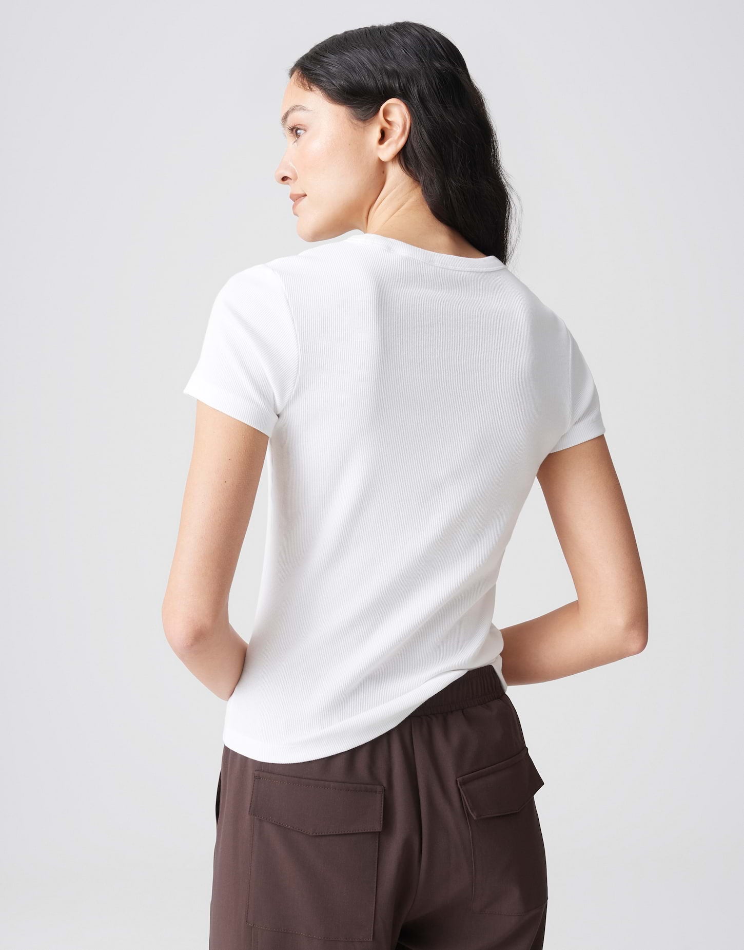 OPUS Slim Feines Rippshirt Samuna
