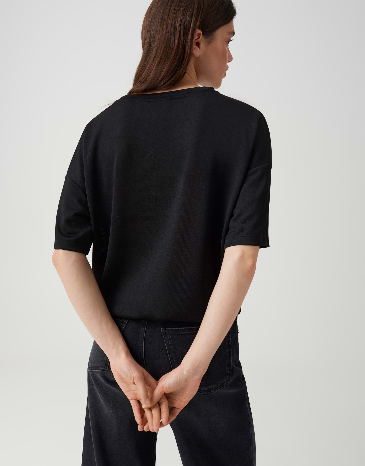 OPUS T-Shirt mit elastischem Ballonsaum Regular Fit Salien