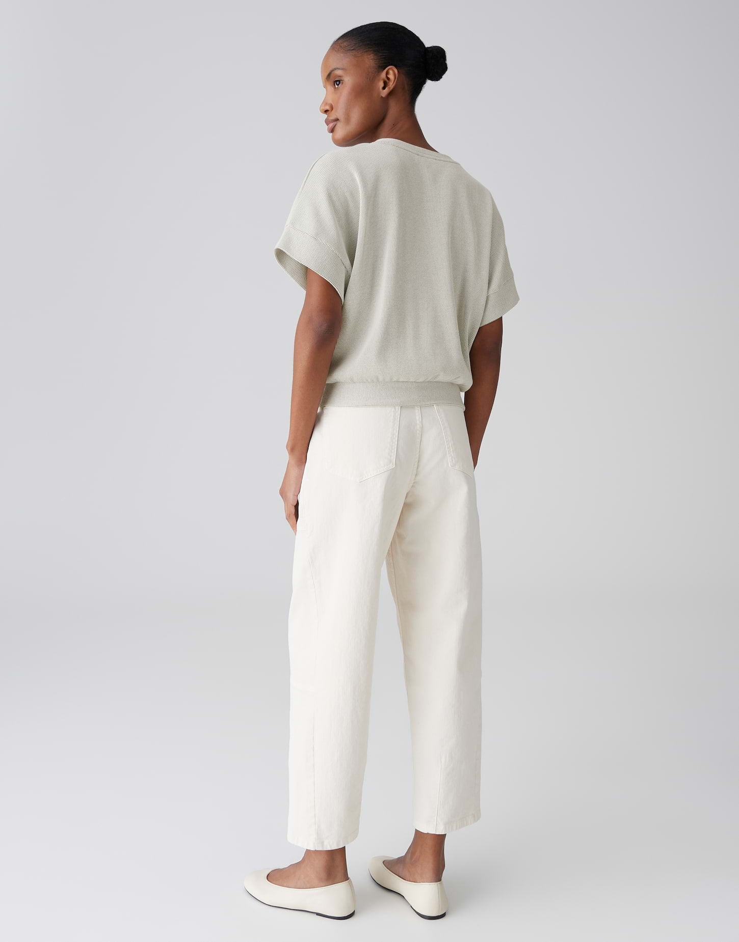 OPUS Modernes Sweatshirt mit gestreiften Rippeneffekt Loose Fit Gimos