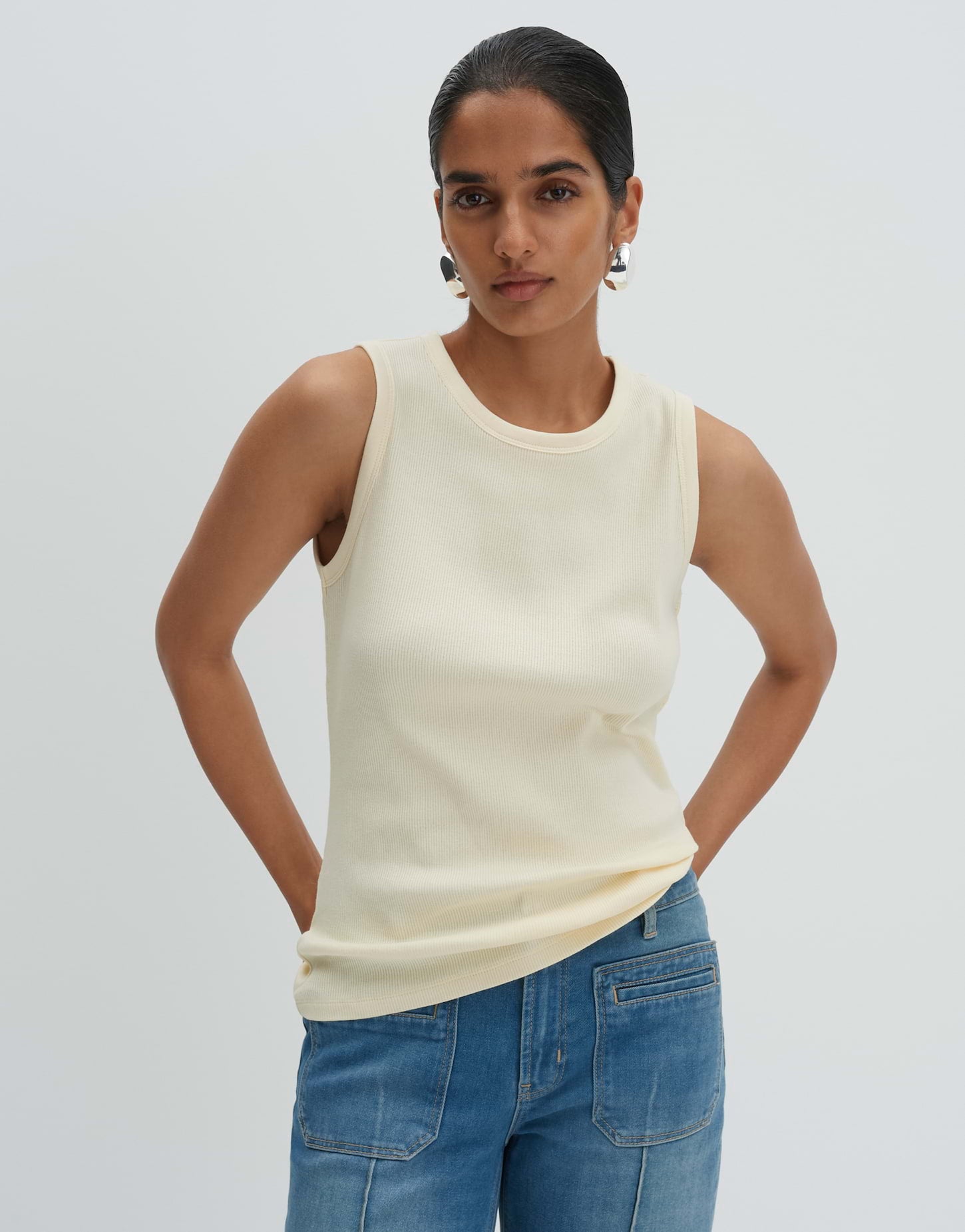 someday Slim geripptes Top Kleanne