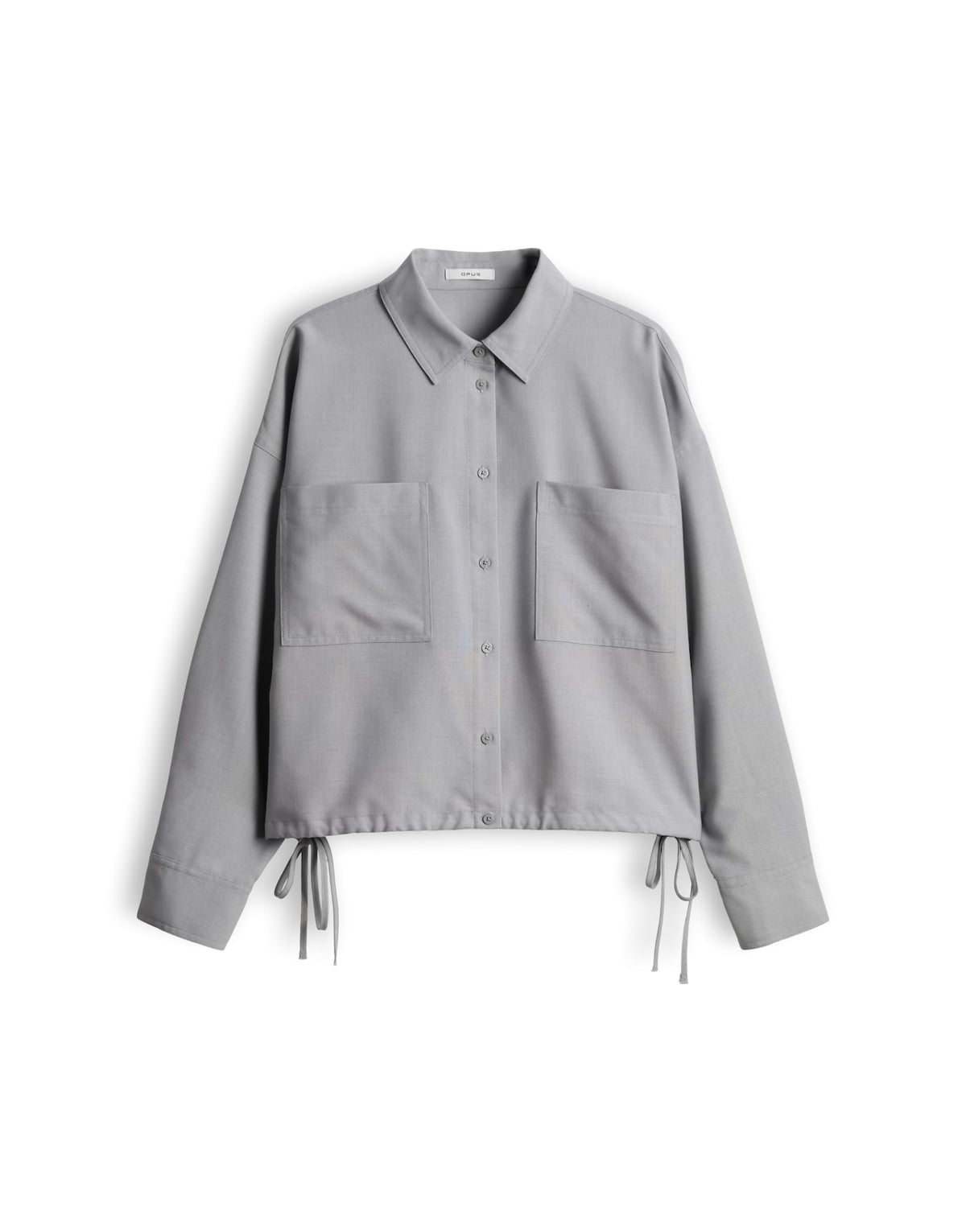 Flanellbluse mit Tunnelzug im Saum Regular Fit Felanga