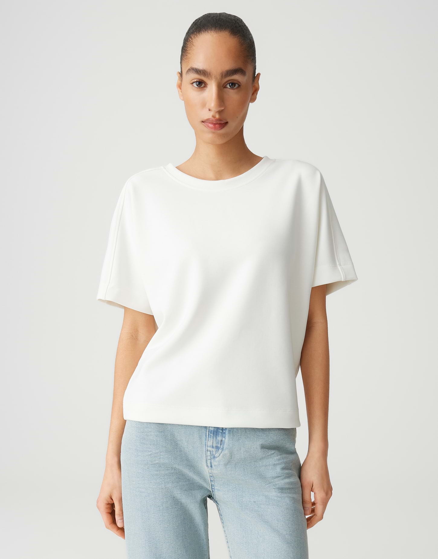 OPUS Samtig weiches Sweatshirt mit Fledermausärmel Regular Fit Gosa