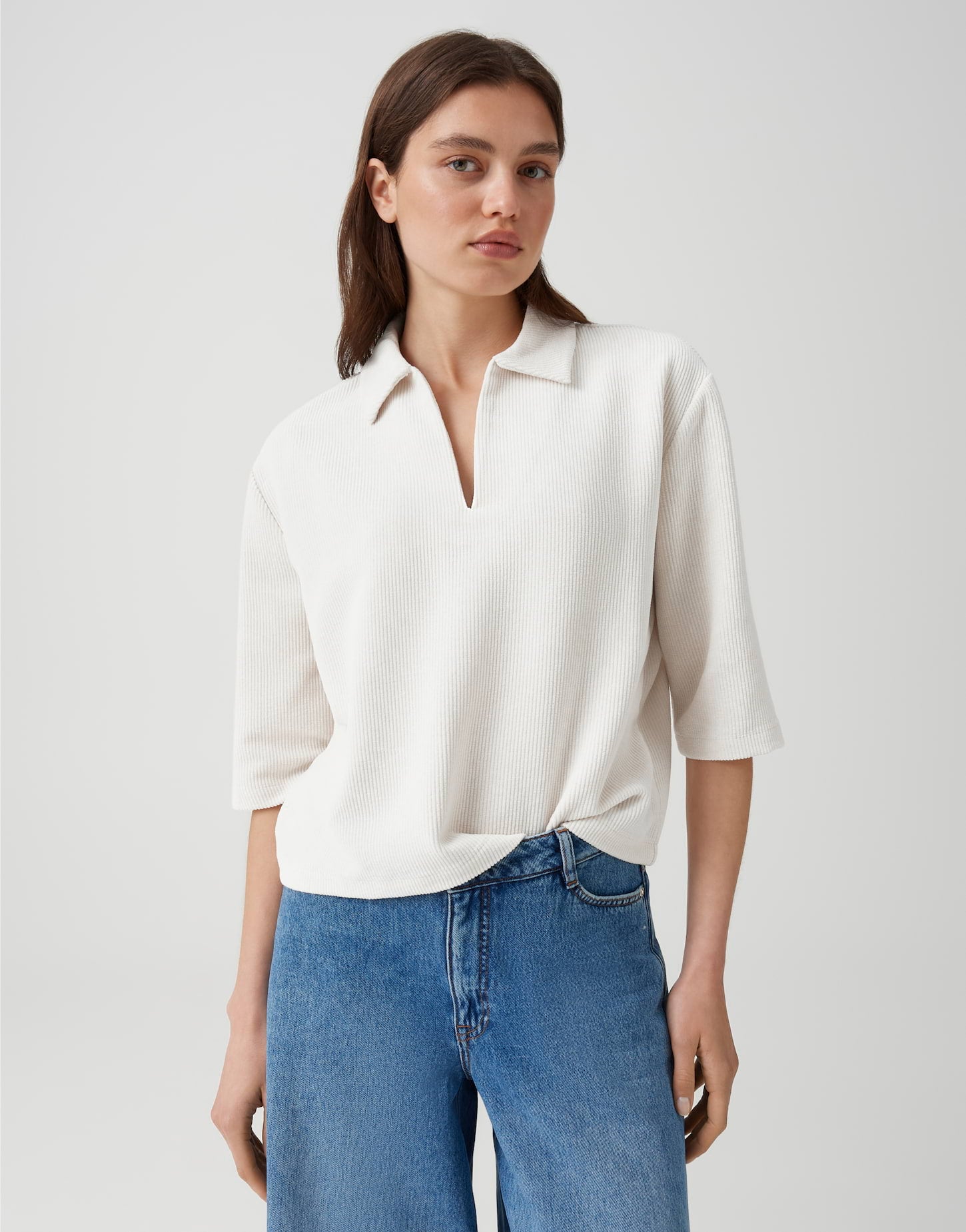 OPUS Polo Sweat aus Cord Regular Fit Gicky