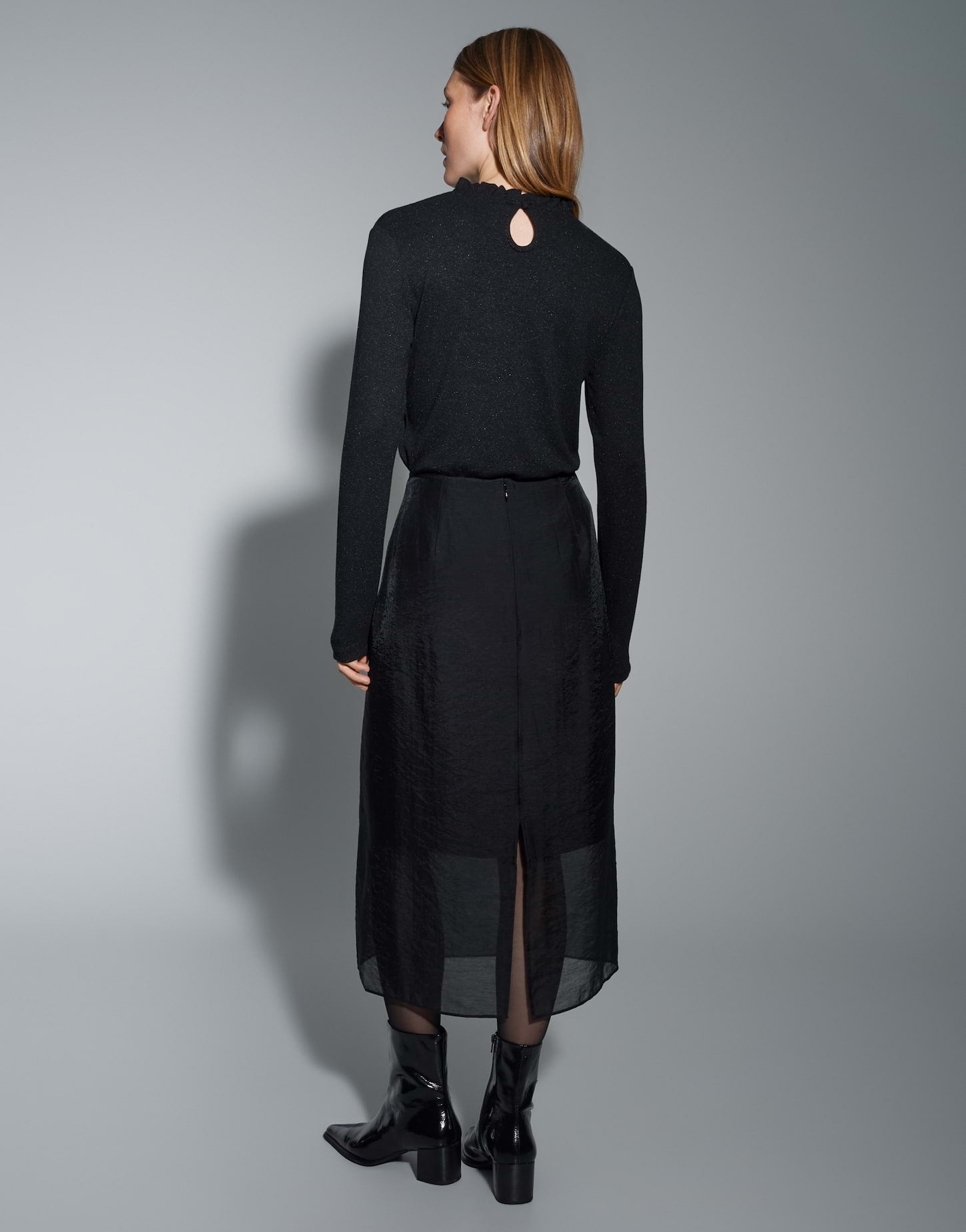 OPUS mehrlagiger Bleistiftrock in Midilänge Renny