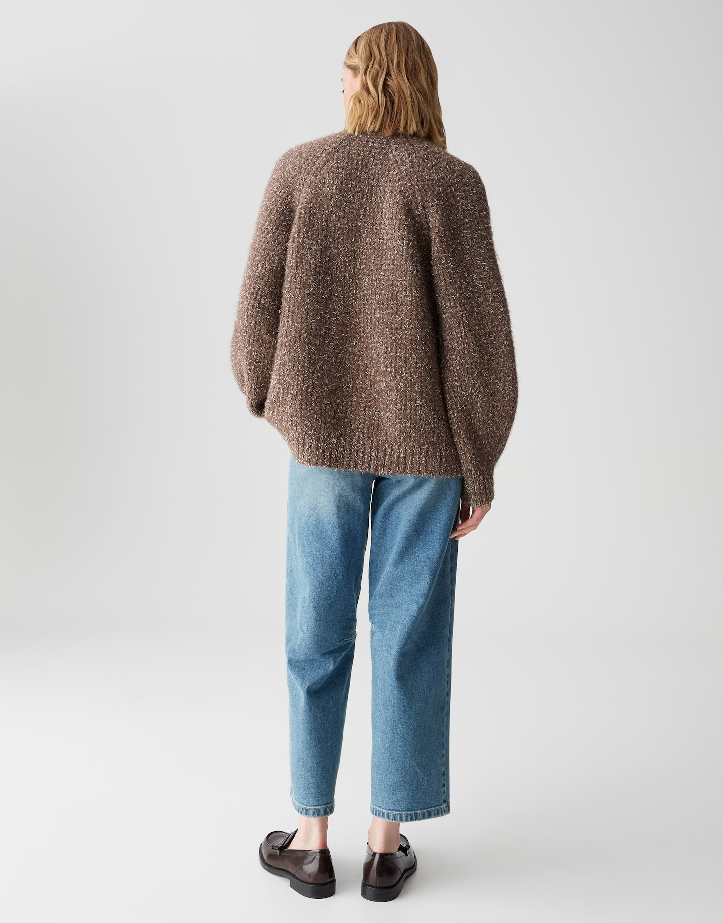OPUS Loose Cardigan mit mehrfarbigem Effektgarn Dornie