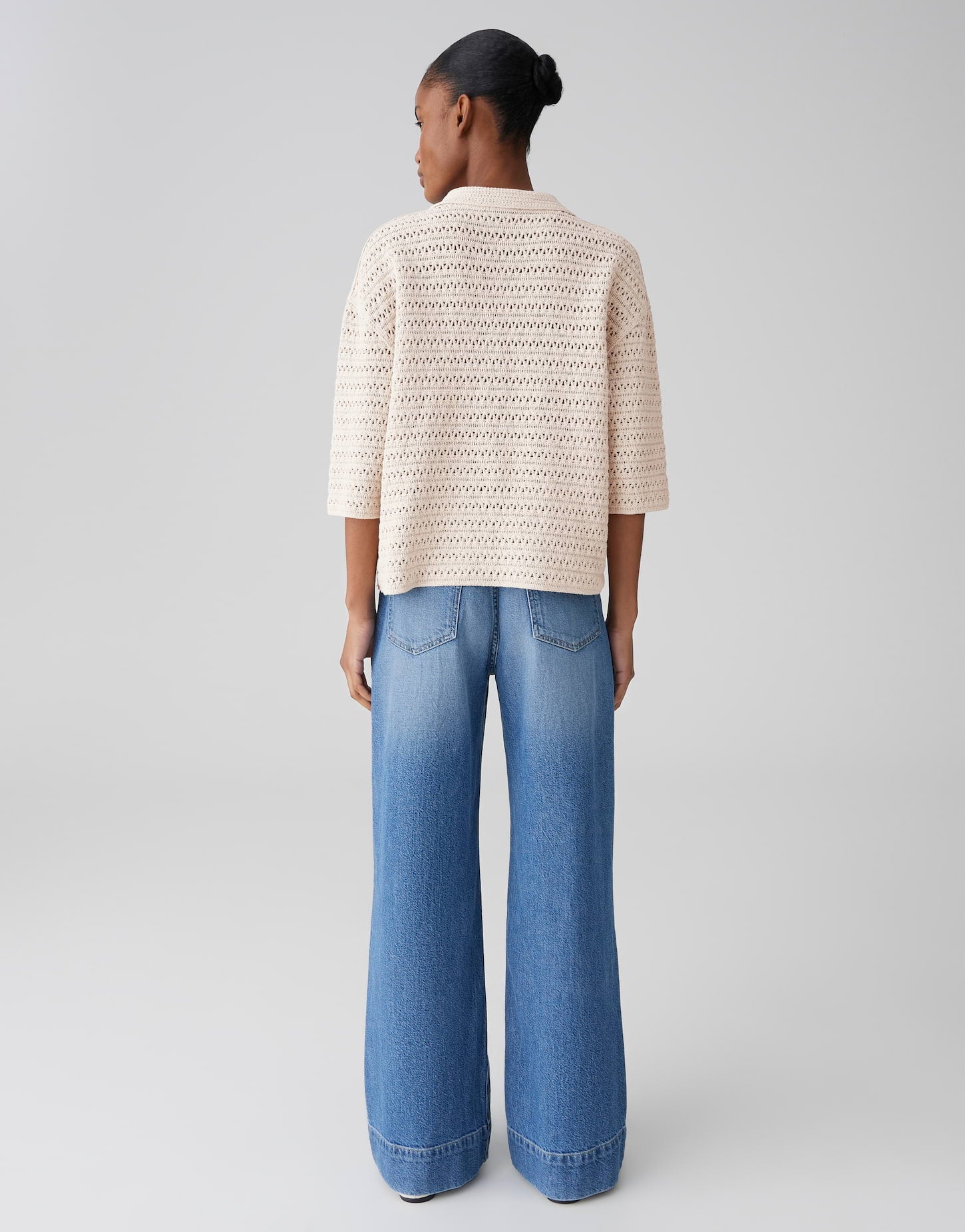 OPUS Sweatshirt mit feiner Häkeloptik Regular Fit Garakino