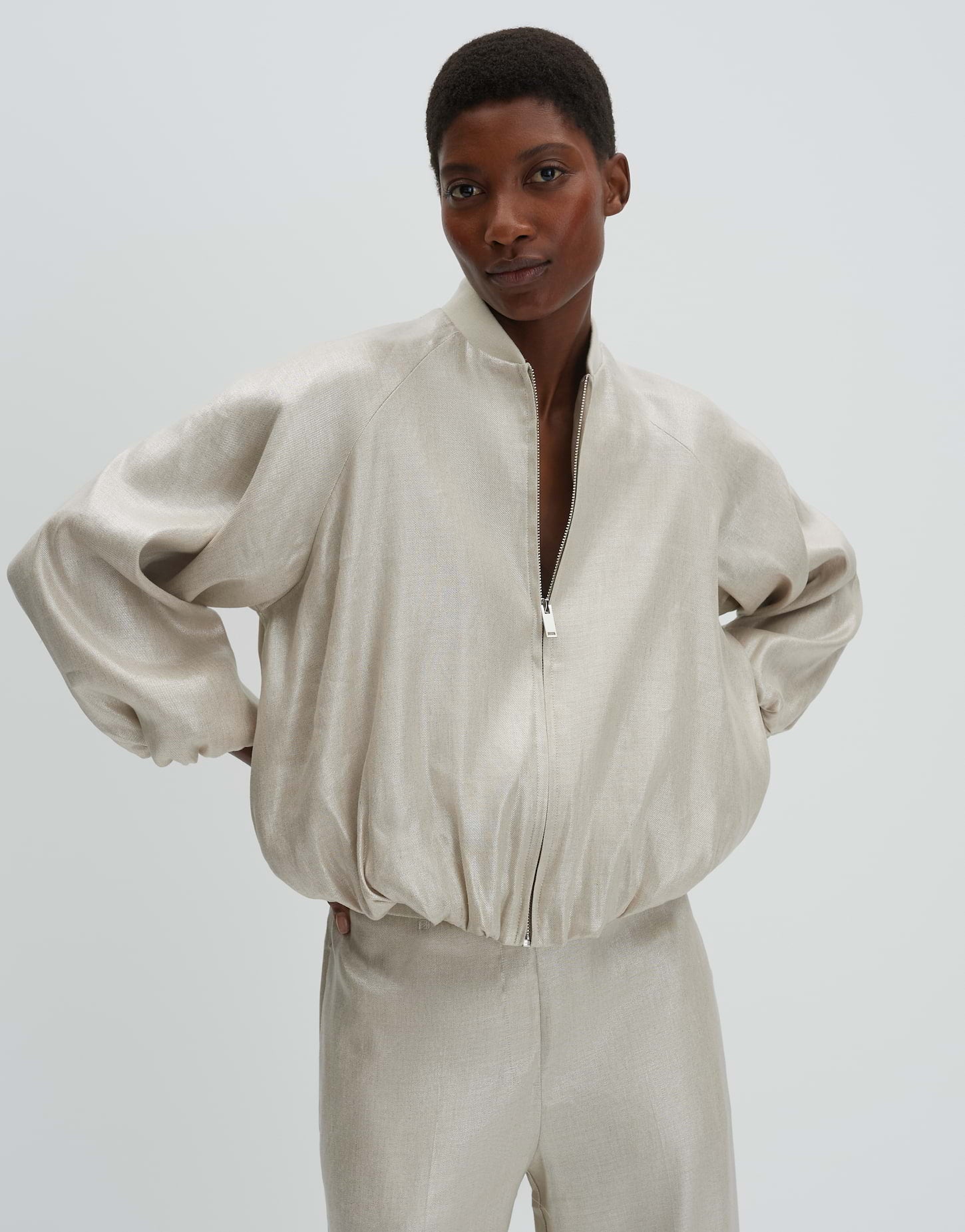 someday Blouson mit Glanz Effekt Loose Fit Noema