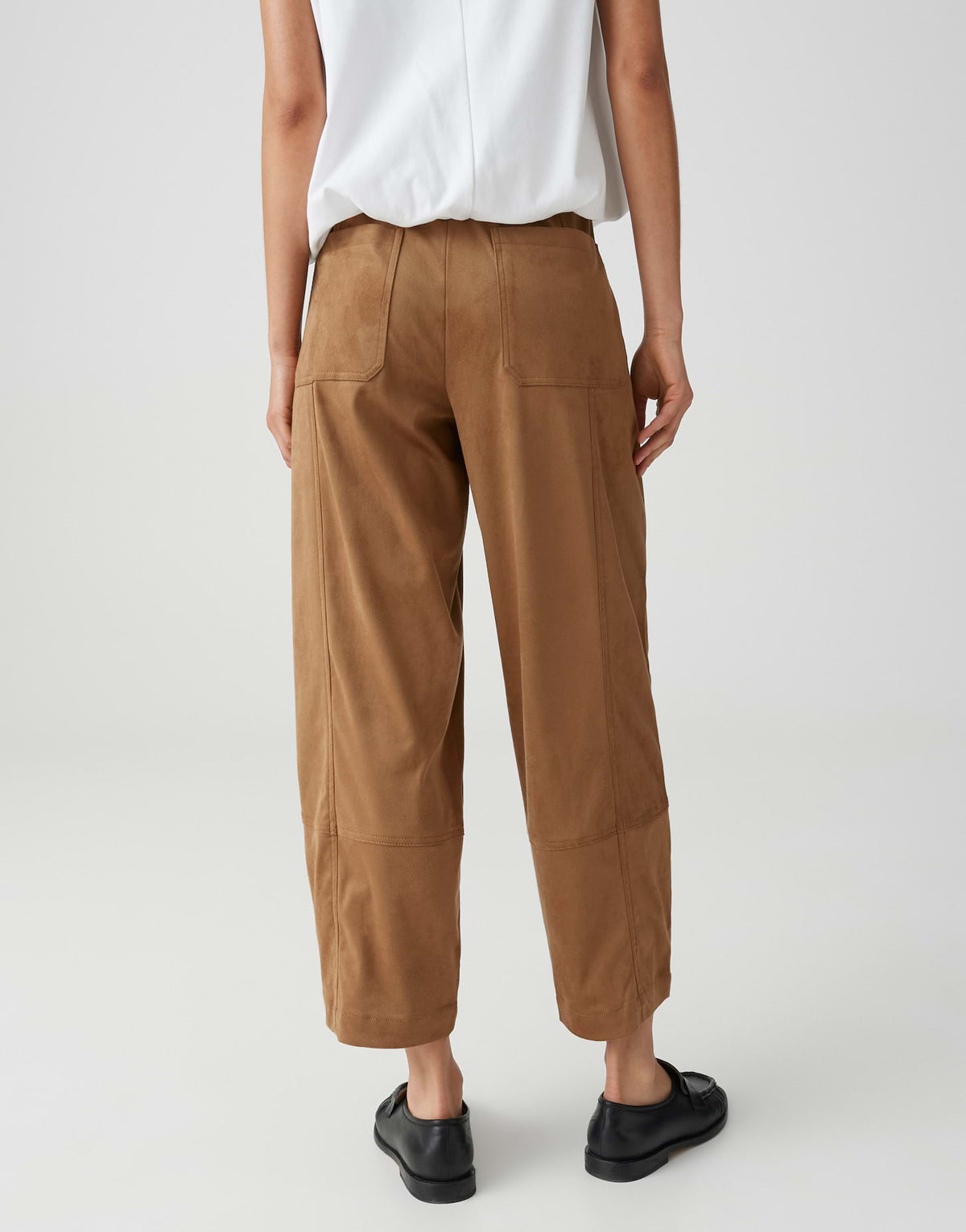 OPUS City Pants mit Komfortbund Myha barrel velours