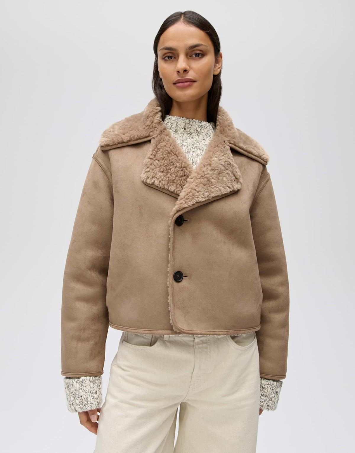 Wendejacke im Shearling Look Loose Fit Hafira